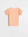 Reserved - Orange Top With Decorative Sleeves, Kids Girls