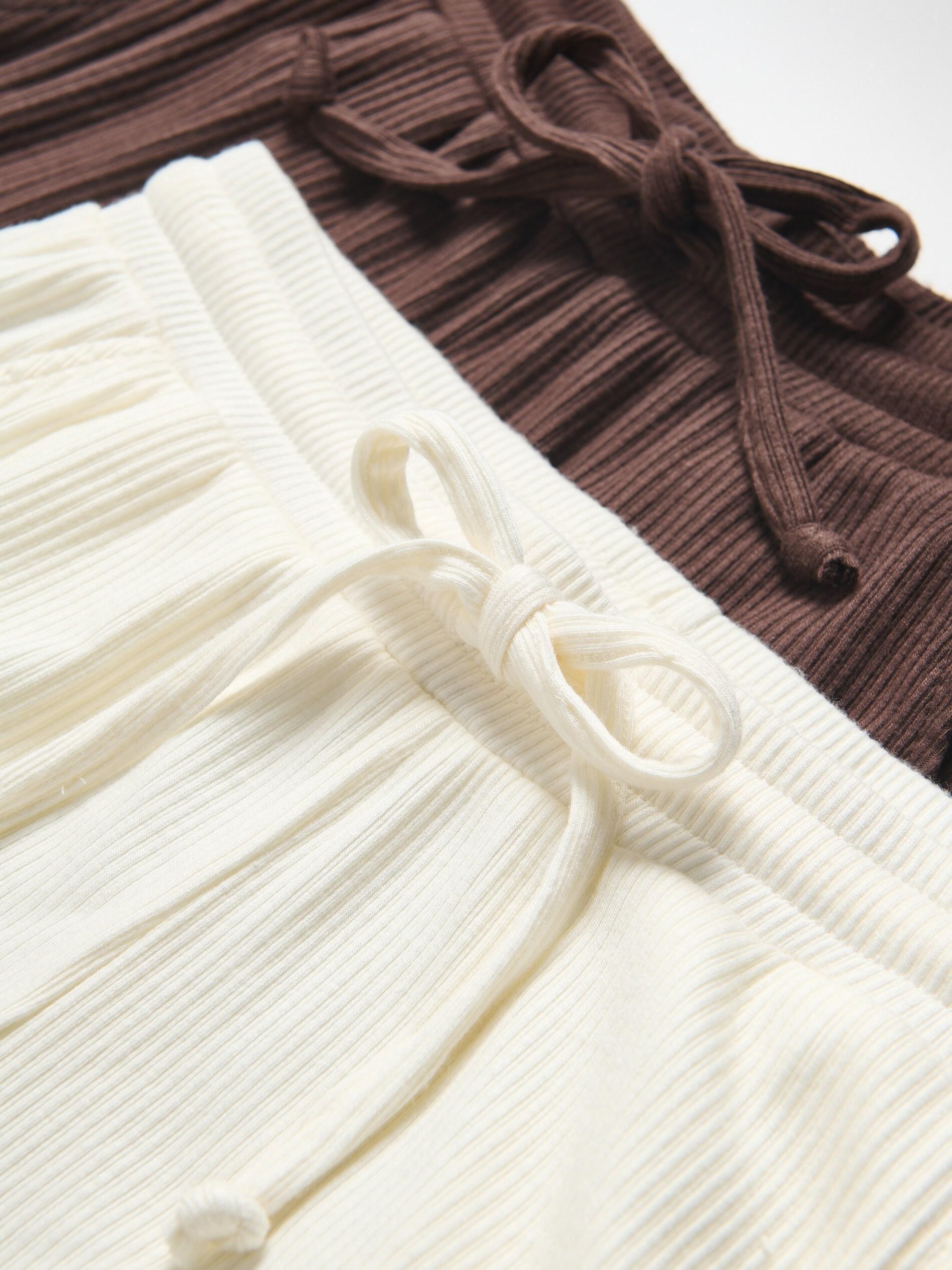 DARK BROWN Structural fabric trousers, Brown, large image number 4