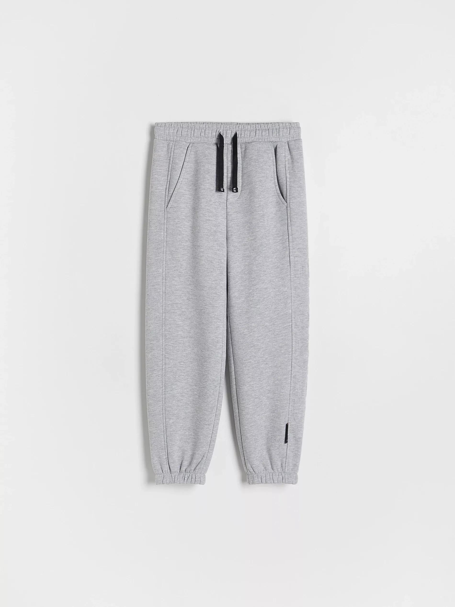 Grey Elastic Waist Trousers, Kids Boys, , large image number 0
