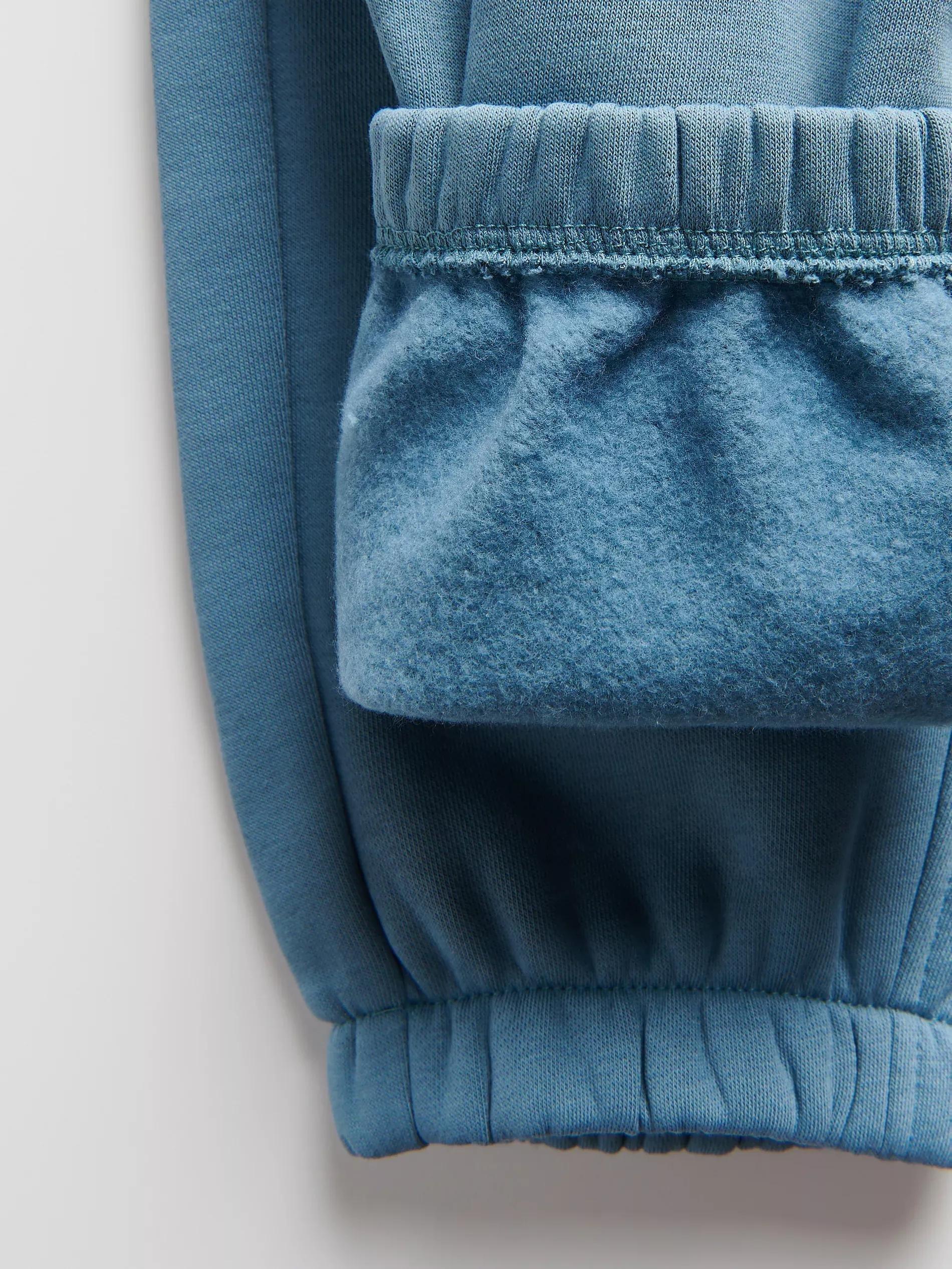 Blue Ribbed Soft Fleece Trousers, Kids Boys, , large image number 5
