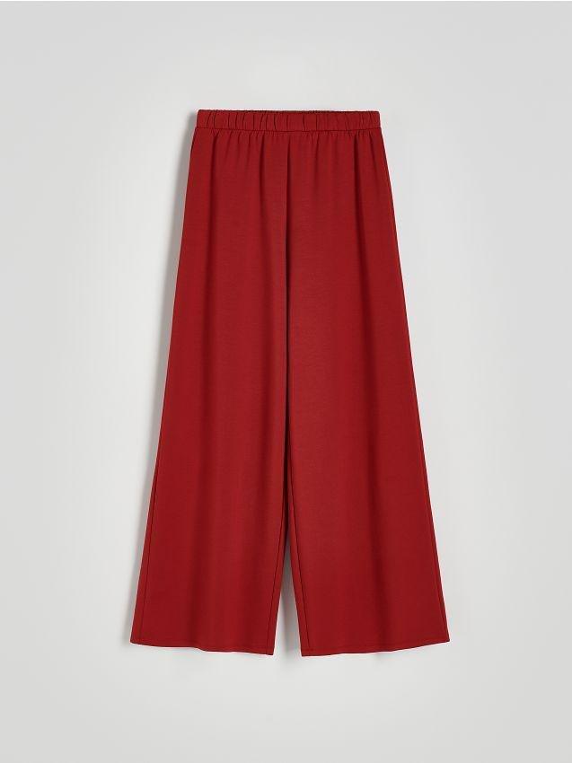 Maroon Wide Leg Trousers, , large image number 0