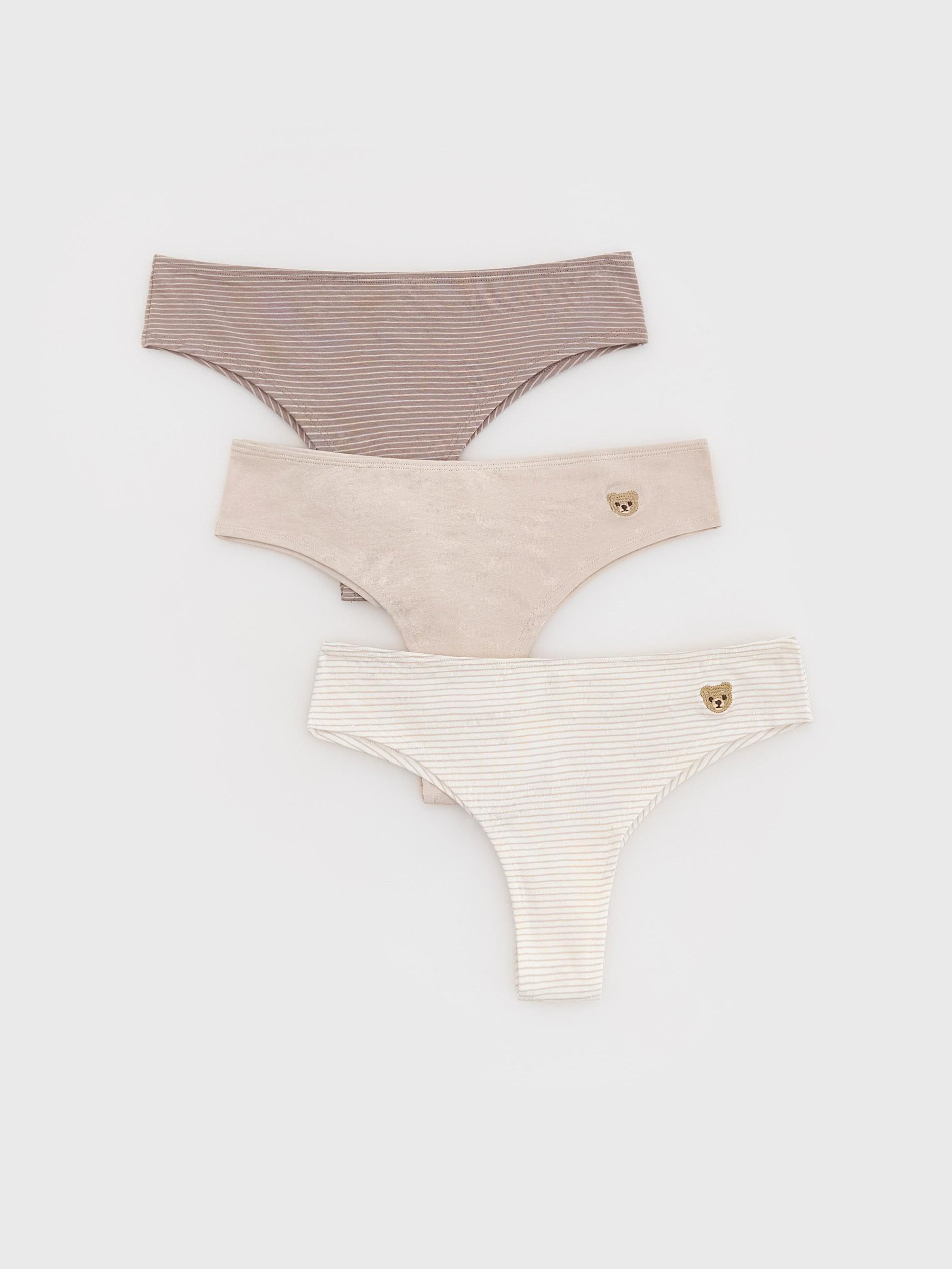 NUDE Brazilian knickers 3 pack, , large image number 0