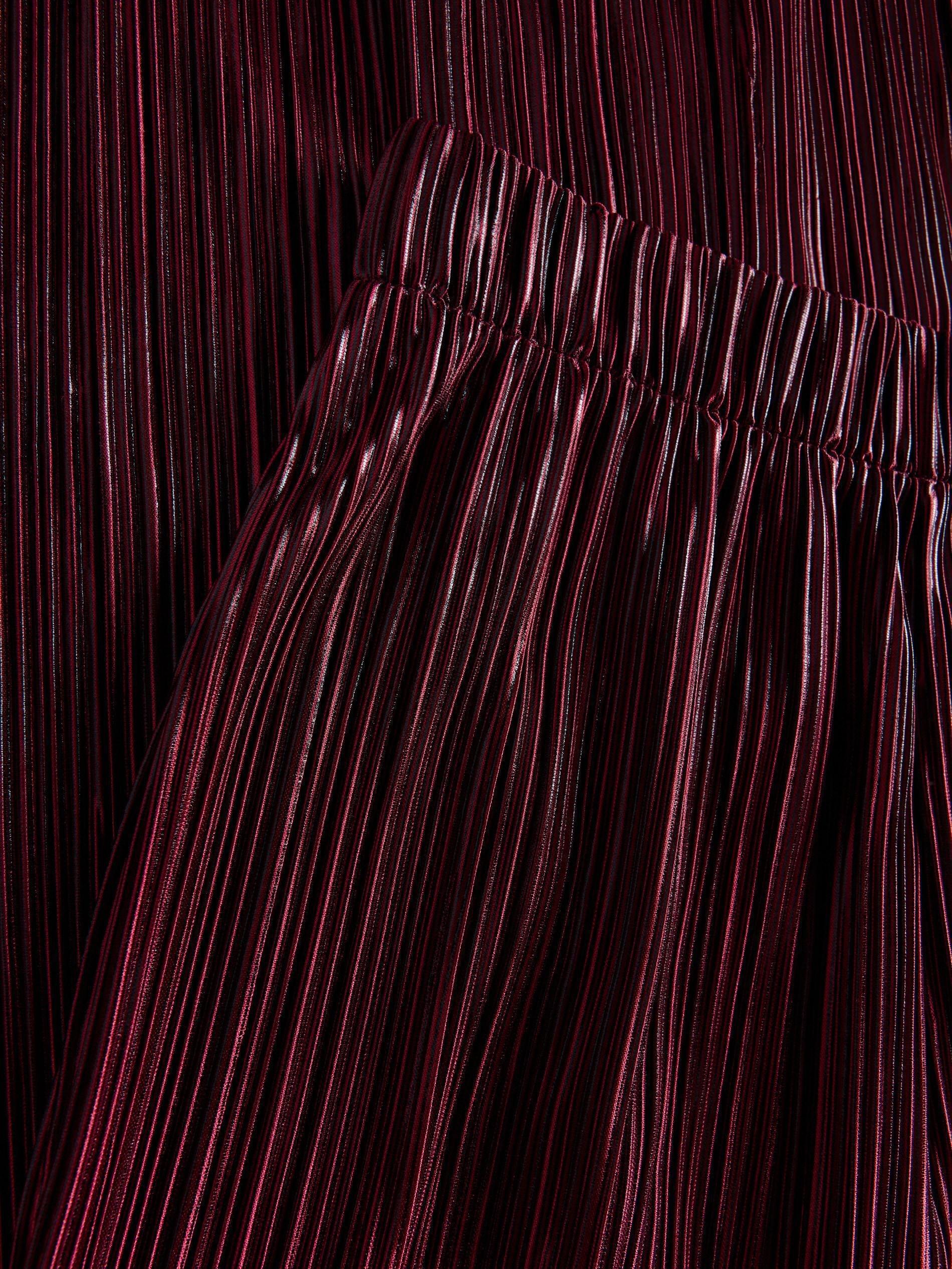 Brown Pleated Wide Leg Trousers, , large image number 4