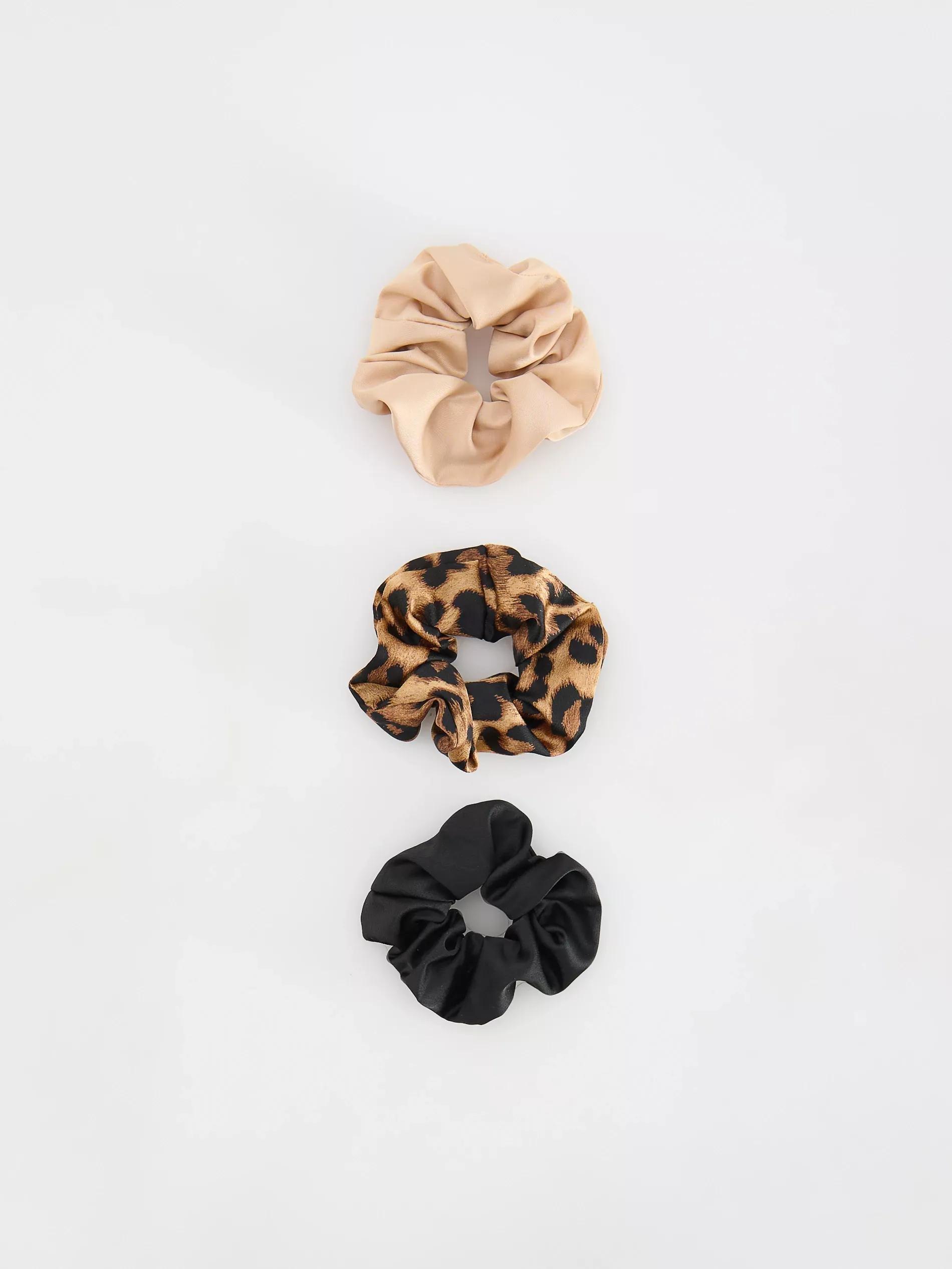 Multicolour Set Of 3 Hair Elastics, Multicolor, large image number 0
