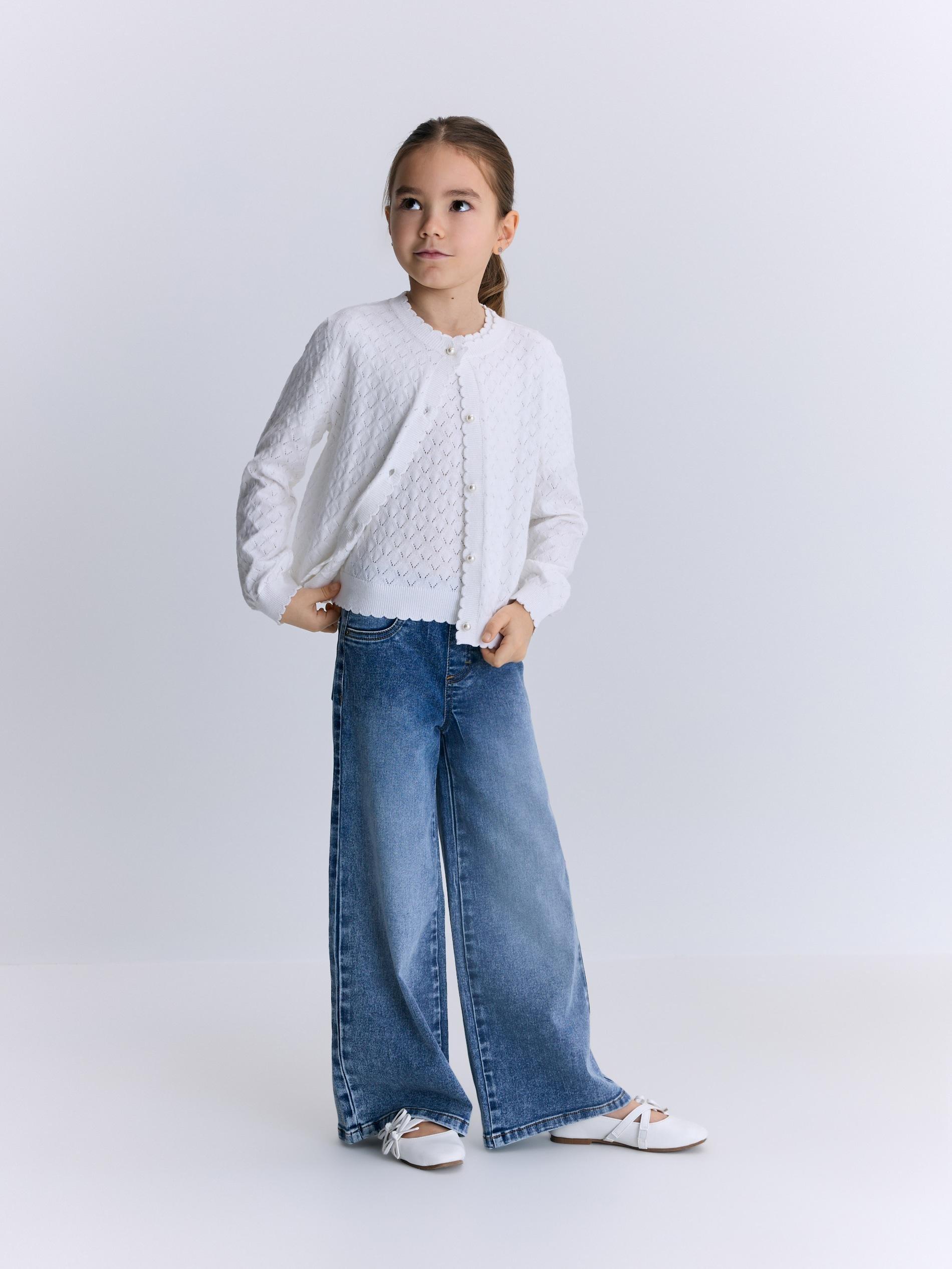 Cream Wool Blend Cardigan, Ivory, large image number 1