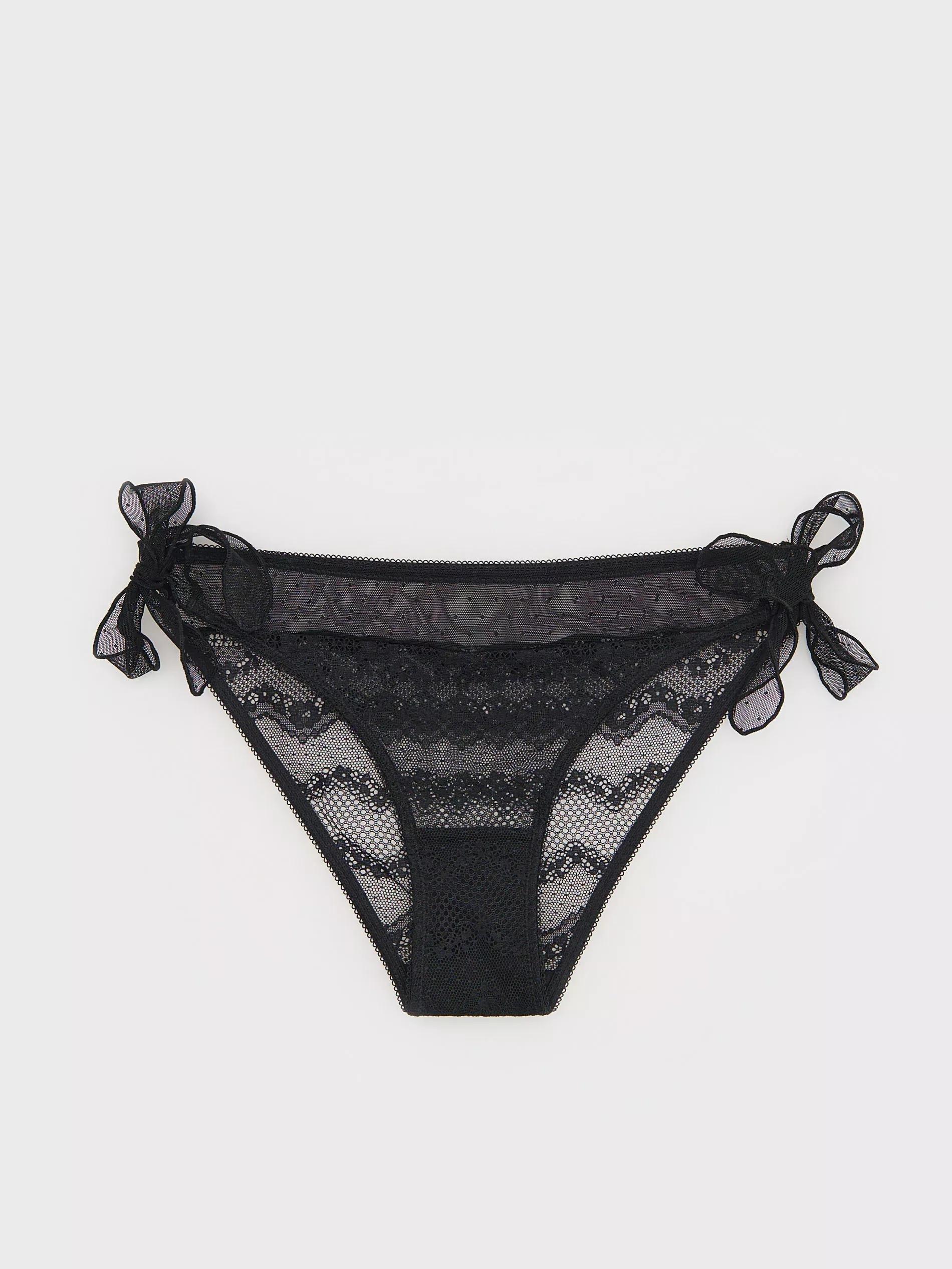 Black Knickers With Lace Detailing, , large image number 2