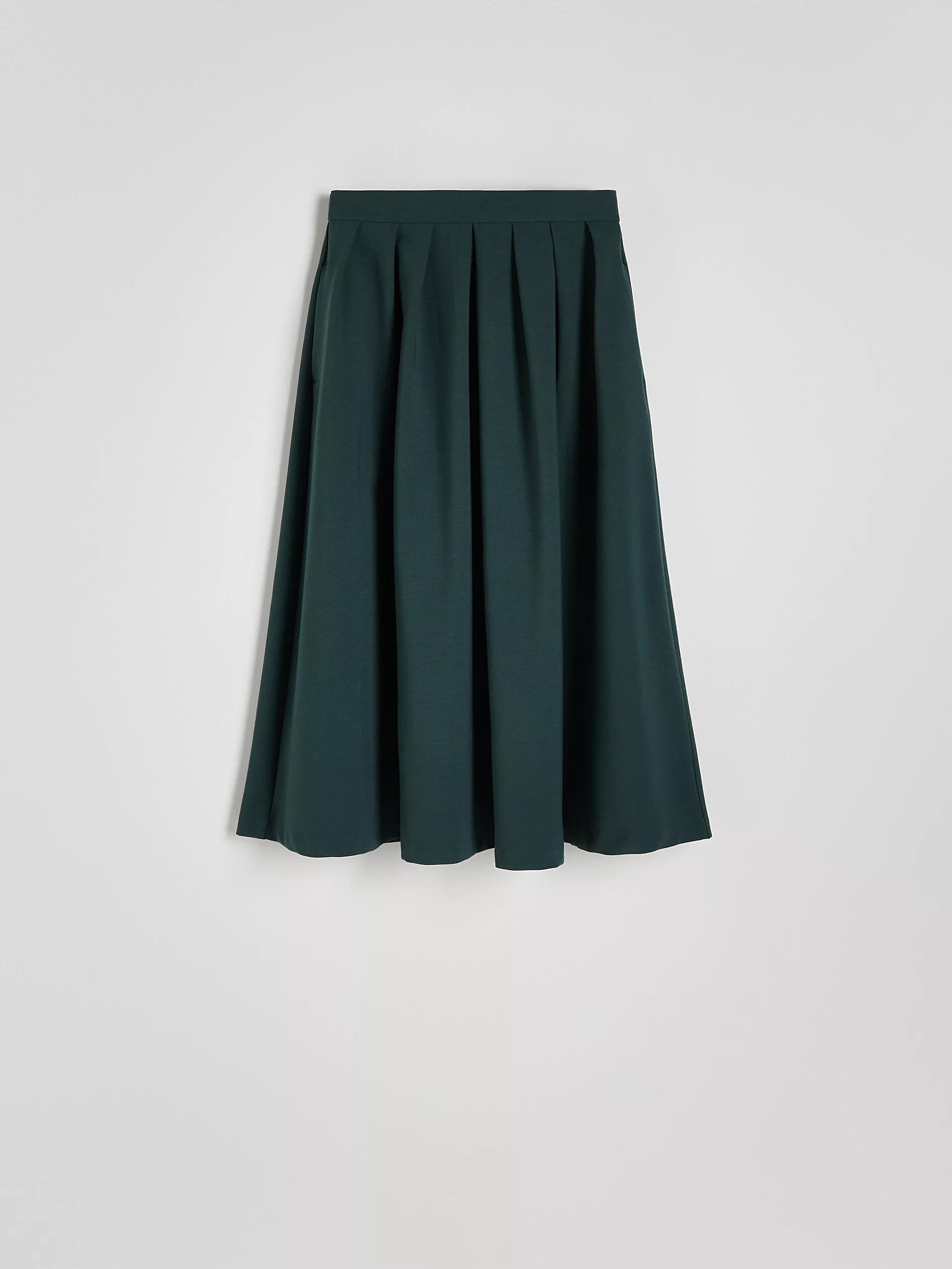 Teal Midi Skirt With Pleats, , large image number 4