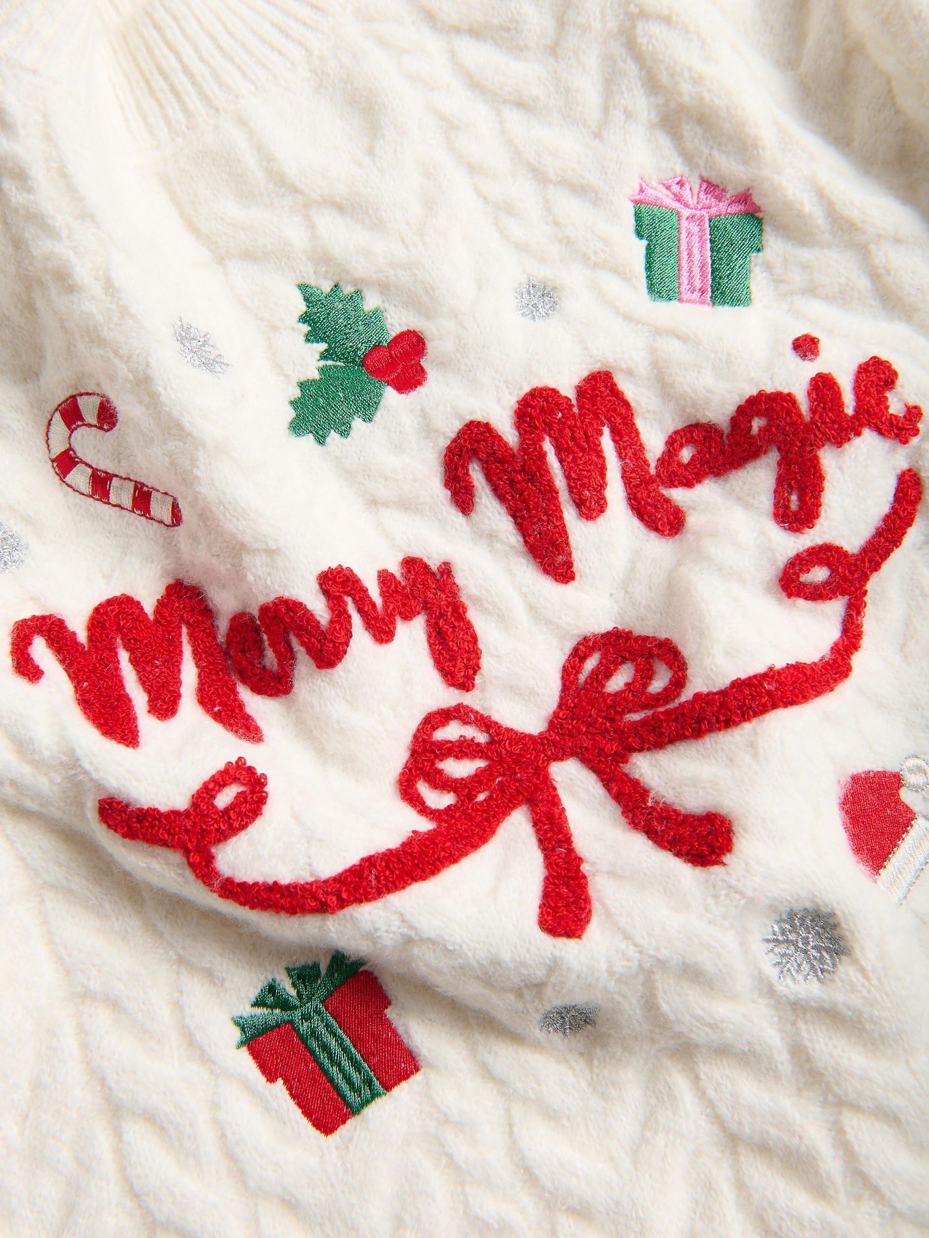 Cream Christmas Sweater, Ivory, large image number 1