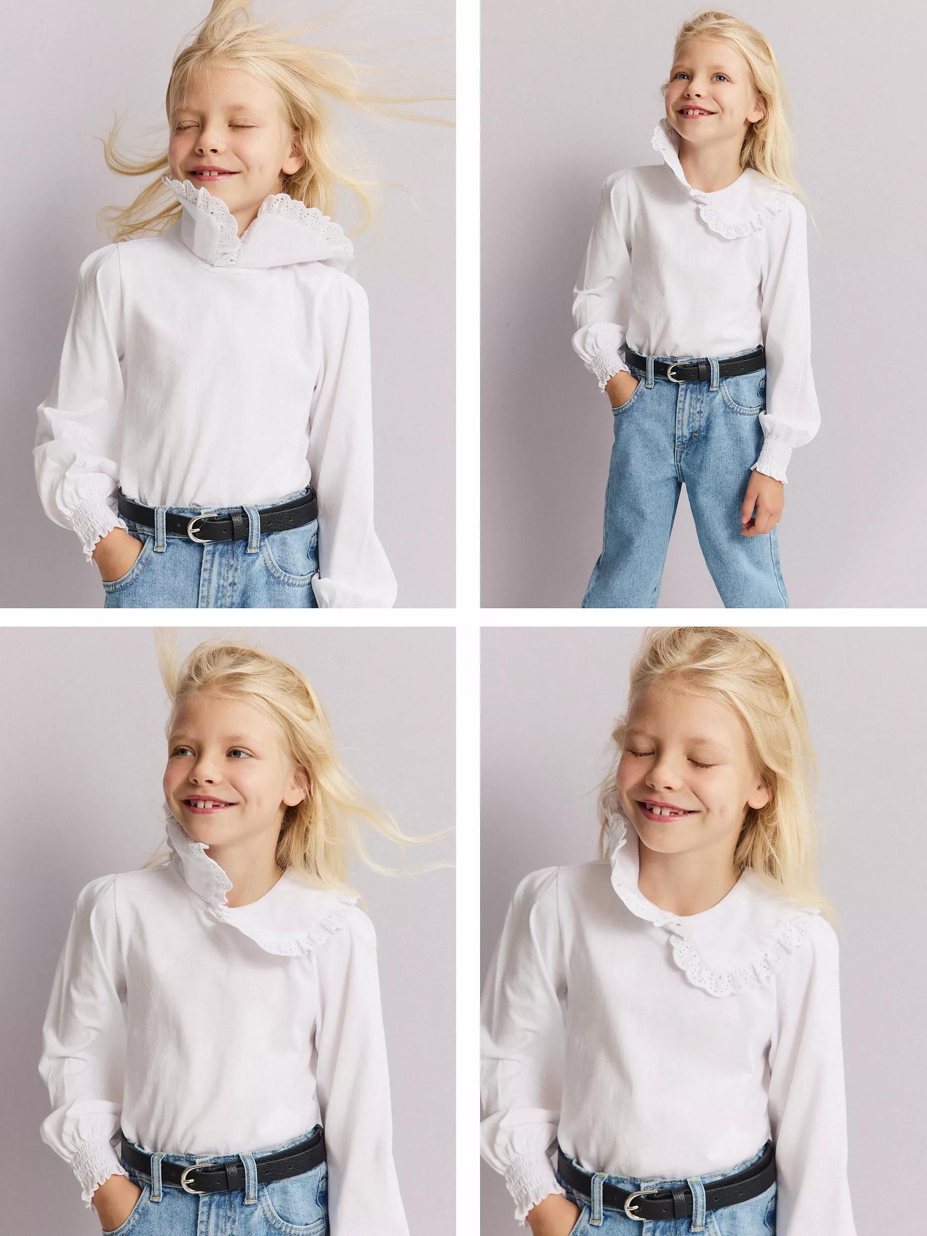 White Blouse With Collar, , large image number 3