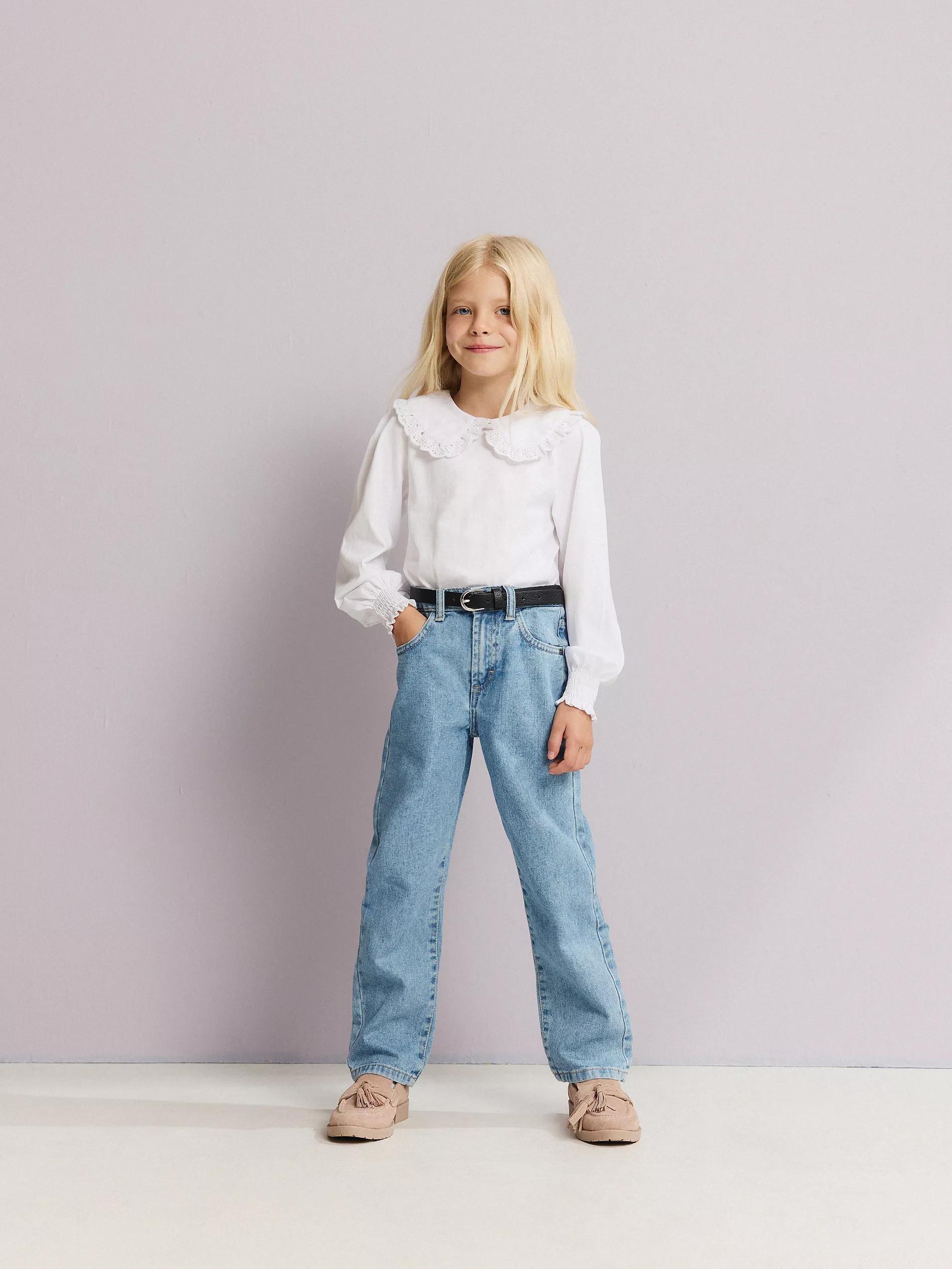 White Blouse With Collar, , large image number 4