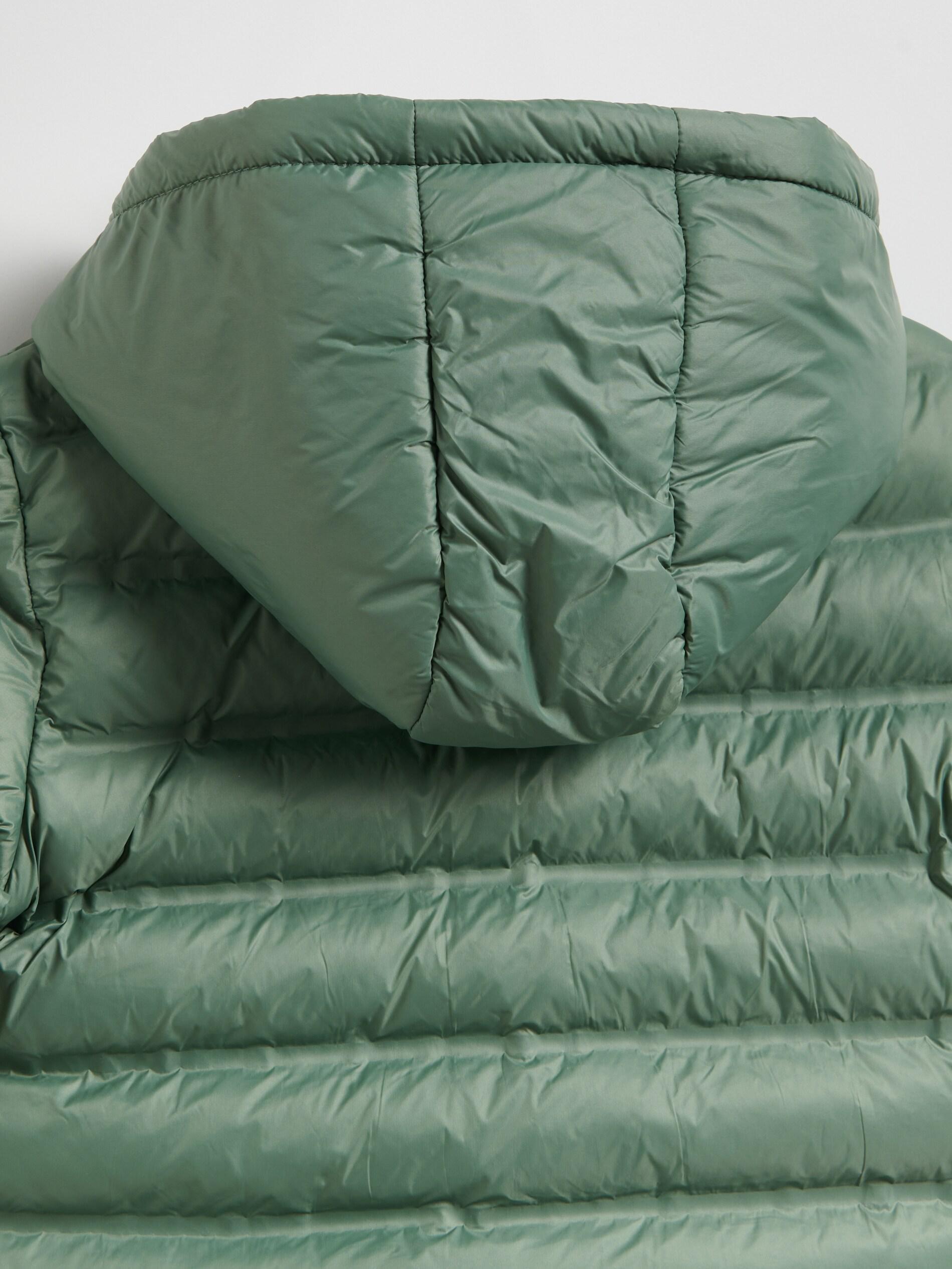 Green Insulated Quilted Jacket, Kids Boys, Green, large image number 2