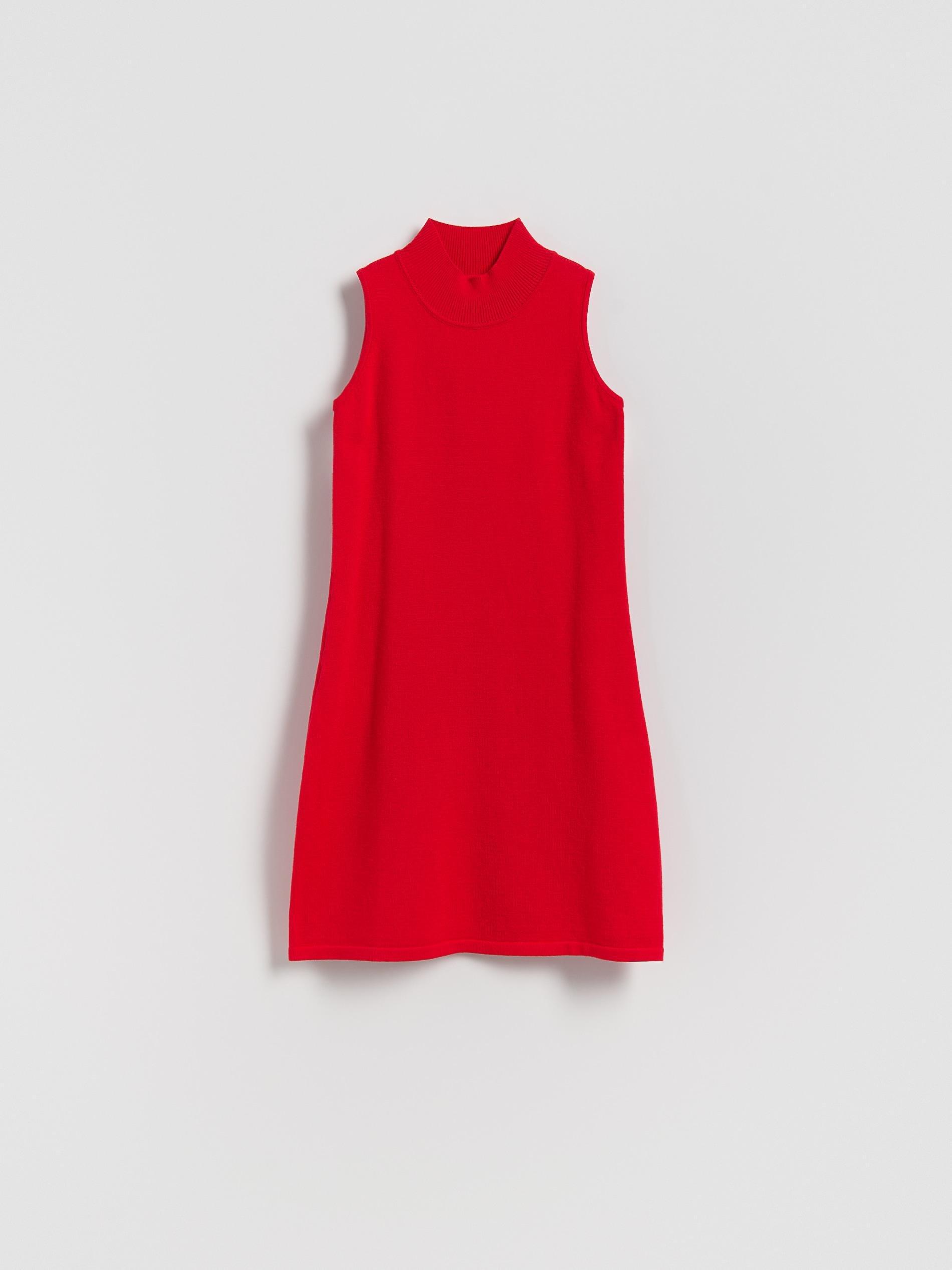 Red Viscose Blend Jersey Dress, Red, large image number 2