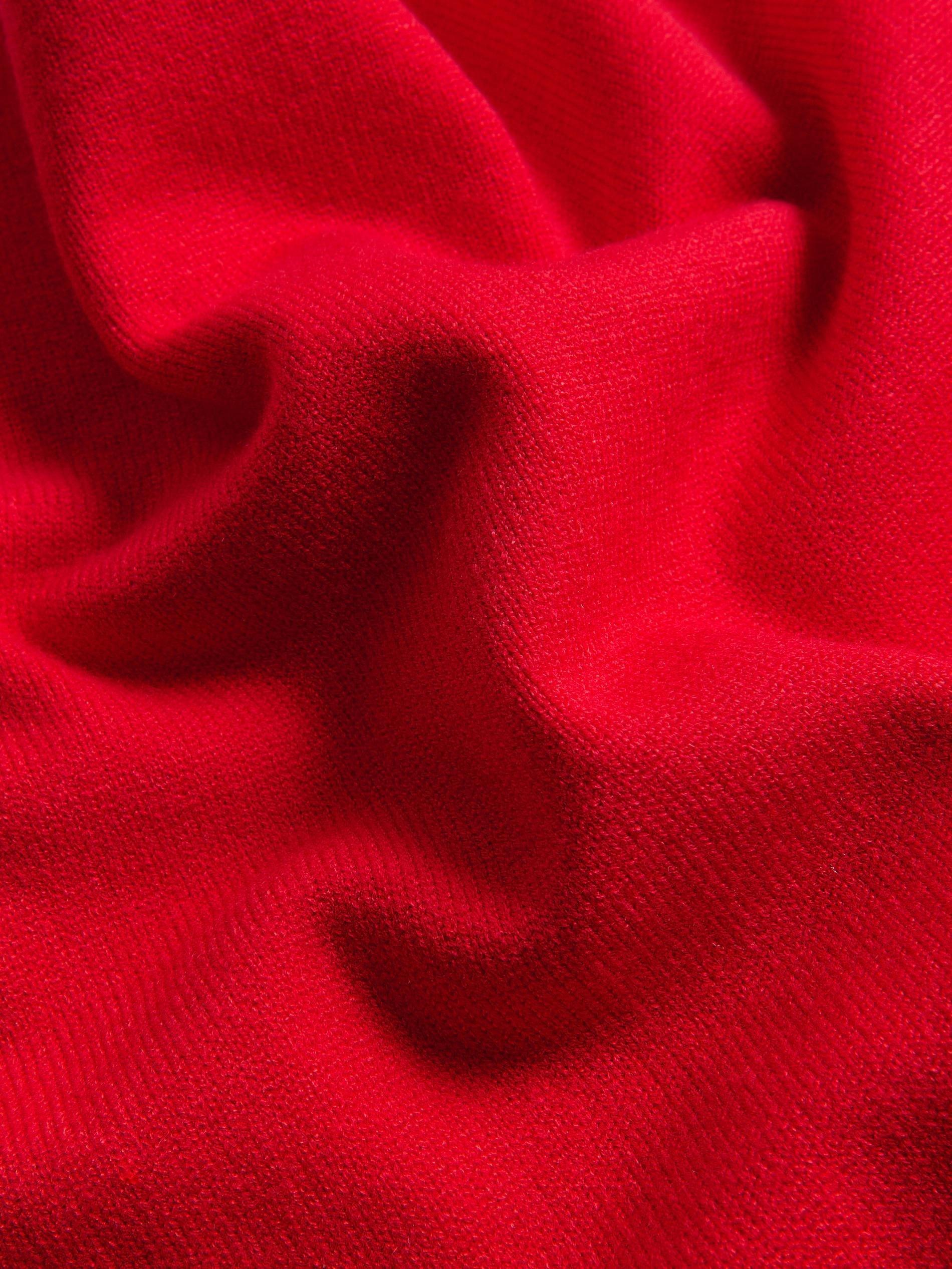 Red Viscose Blend Jersey Dress, Red, large image number 3