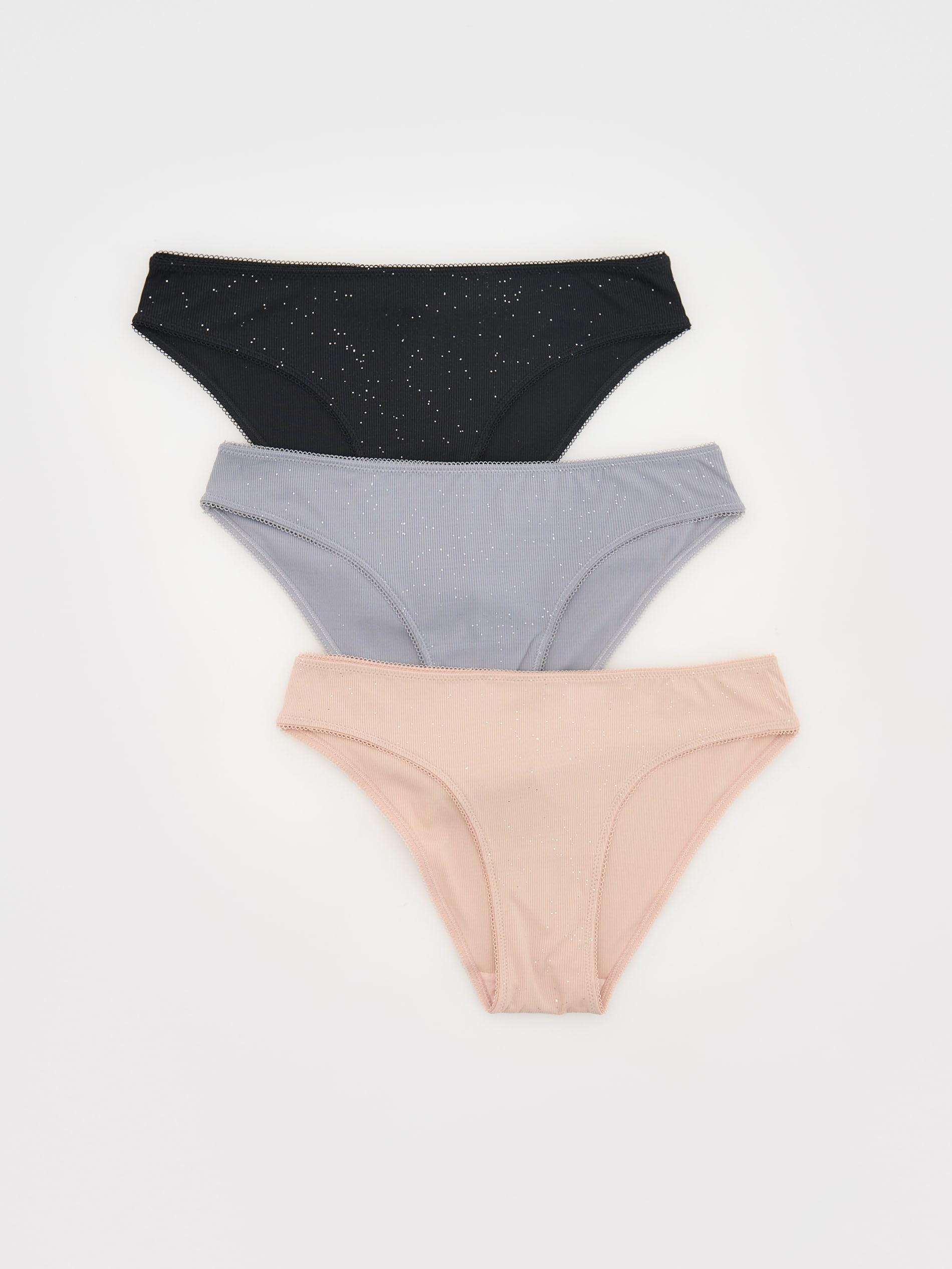 Black Plain Breifs, Set Of 3, , large image number 1