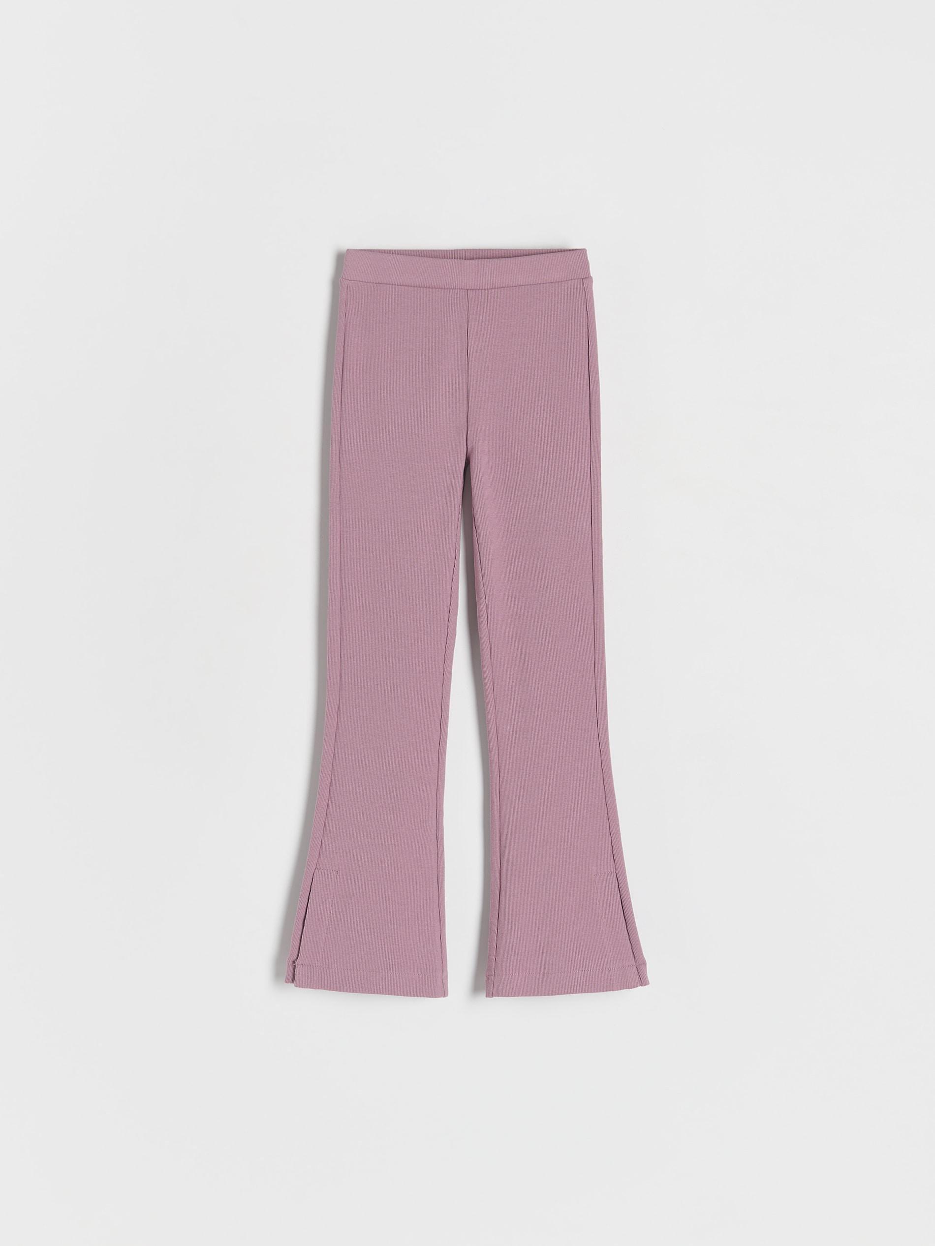 Purple Flare Trousers With Splits, Pink, large image number 0