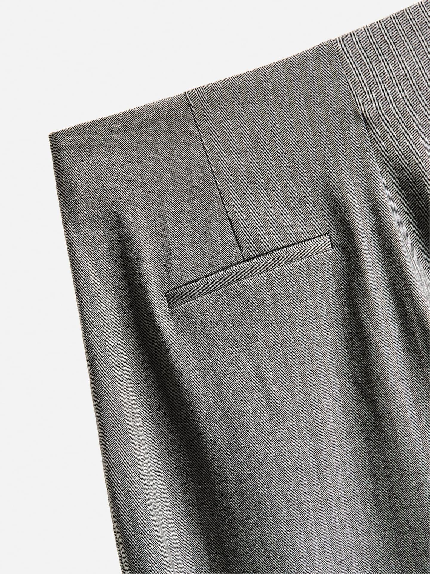 Grey Barrel Trousers With Pleats, Grey, large image number 4