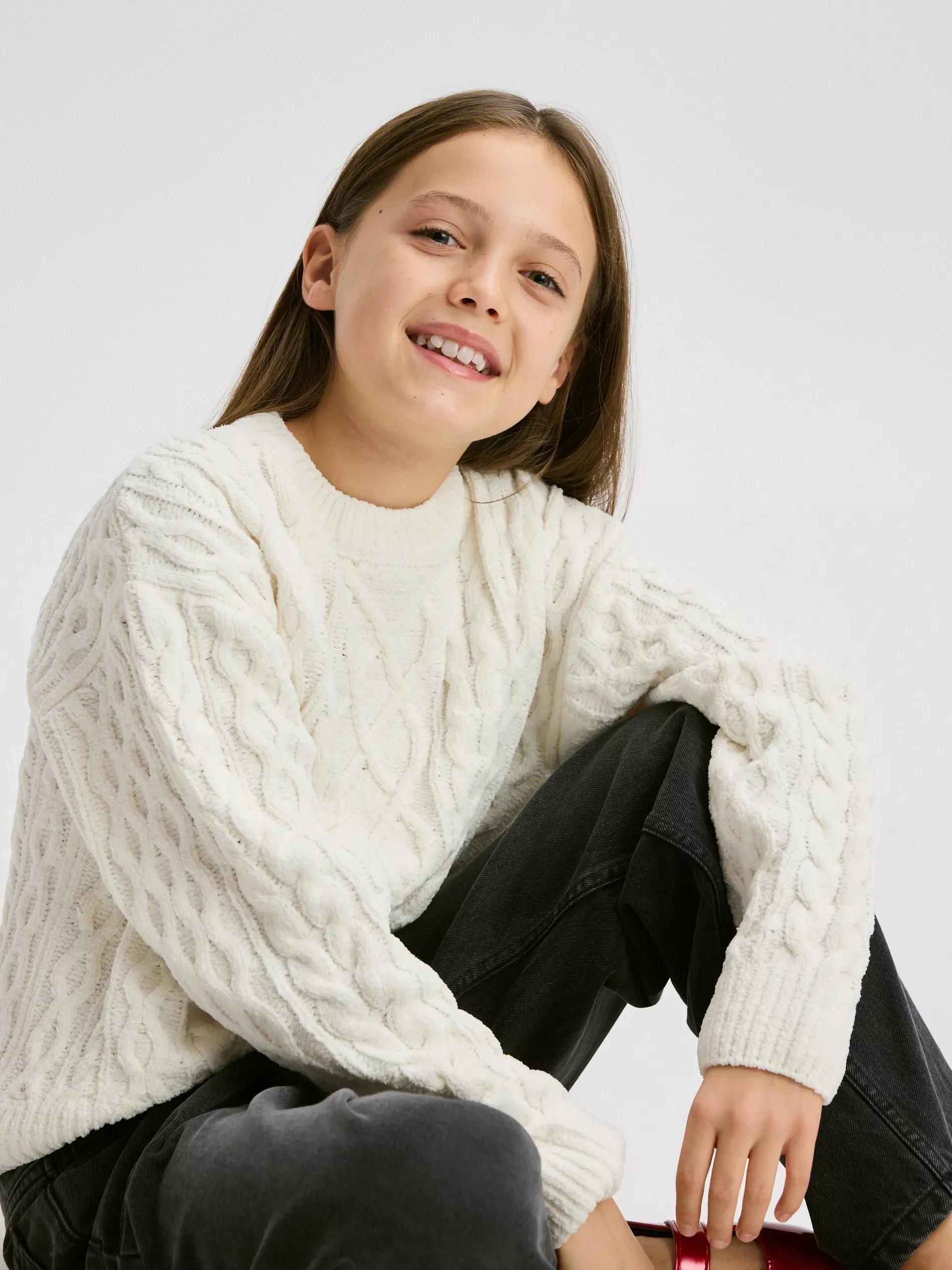 Cream Structural Jumper, Ivory, medium