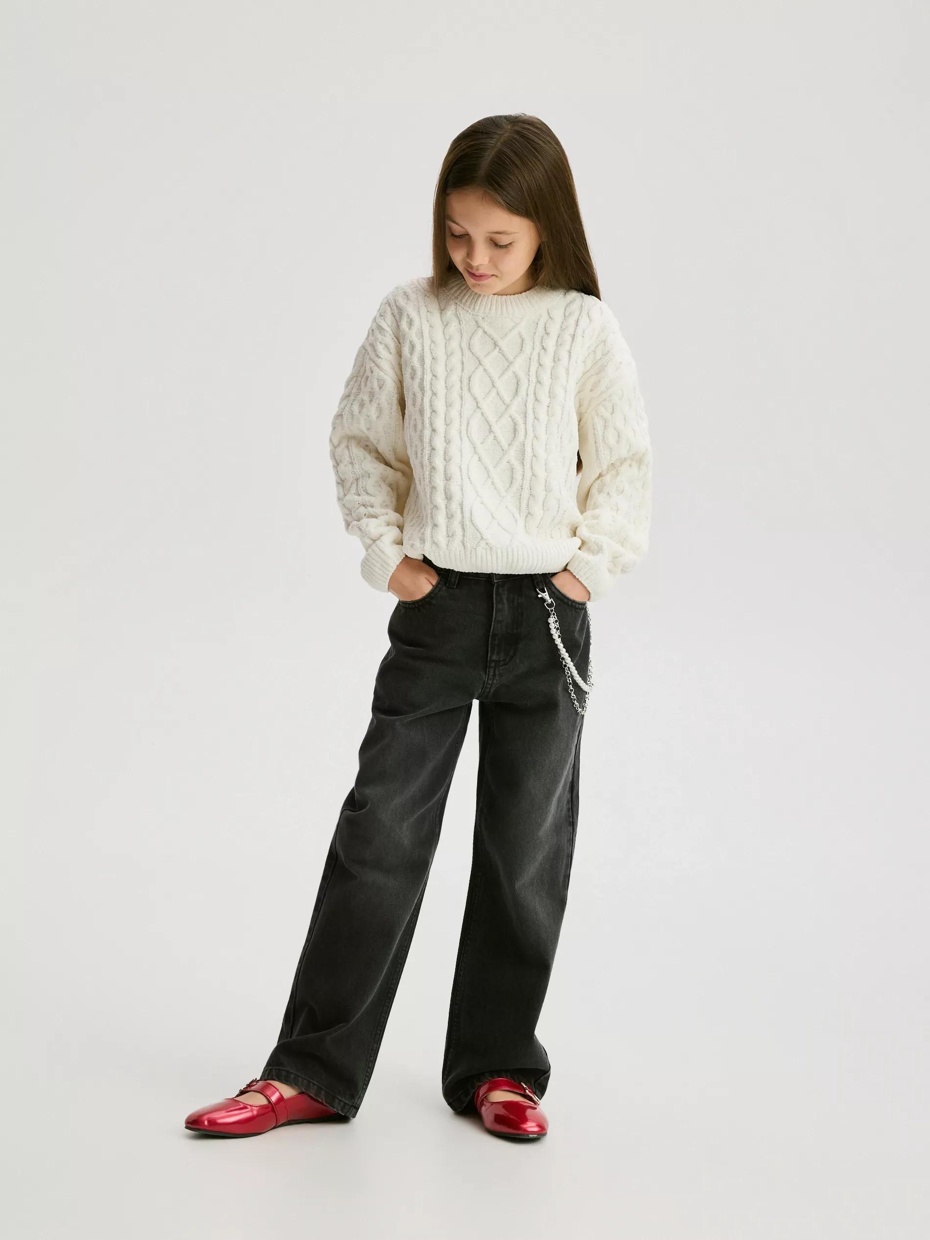 Cream Structural Jumper, Ivory, large image number 1