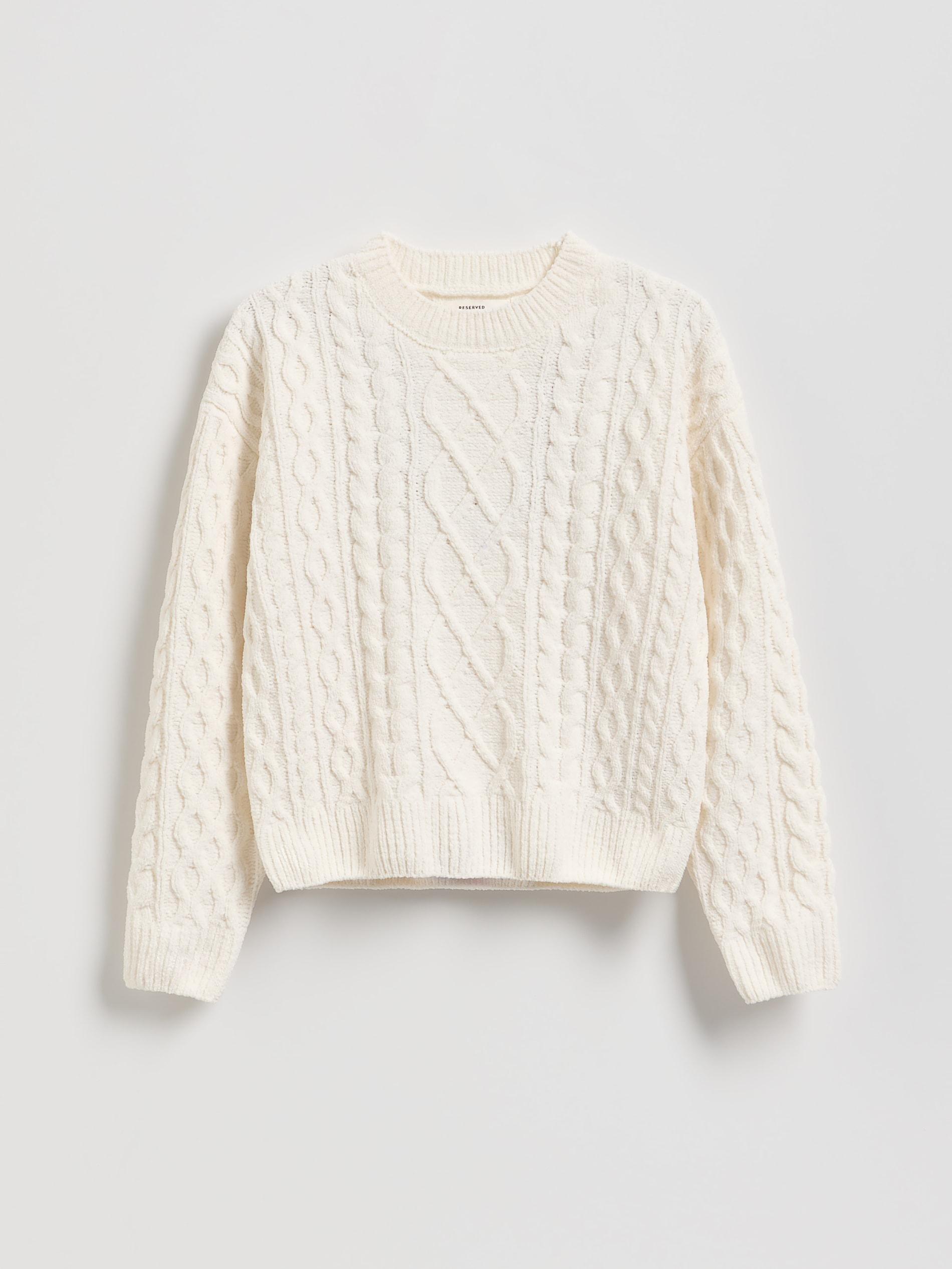 Cream Structural Jumper, Ivory, large image number 3