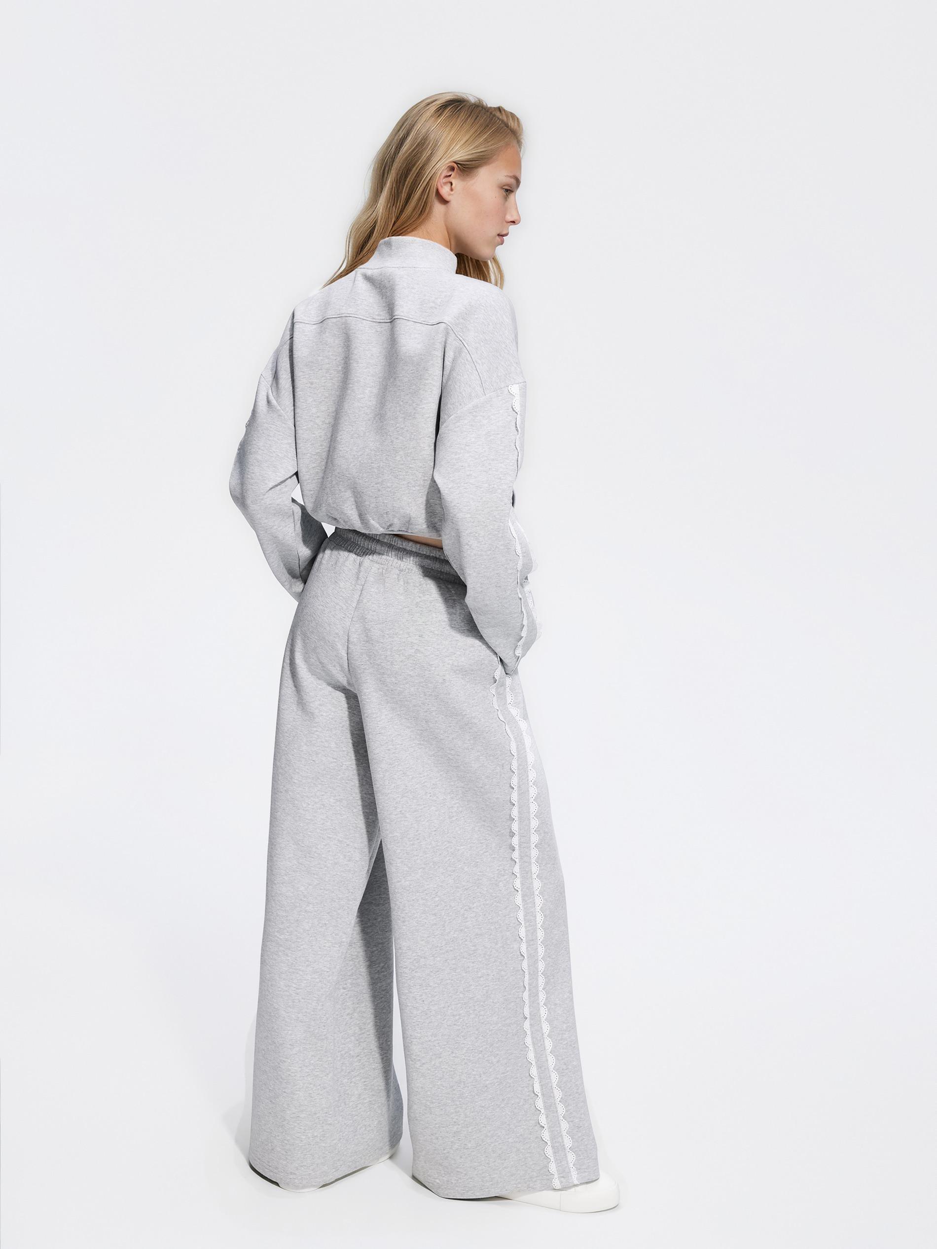 بنطال مع ديكوري تفصيلة رمادي, Light grey, large image number 2