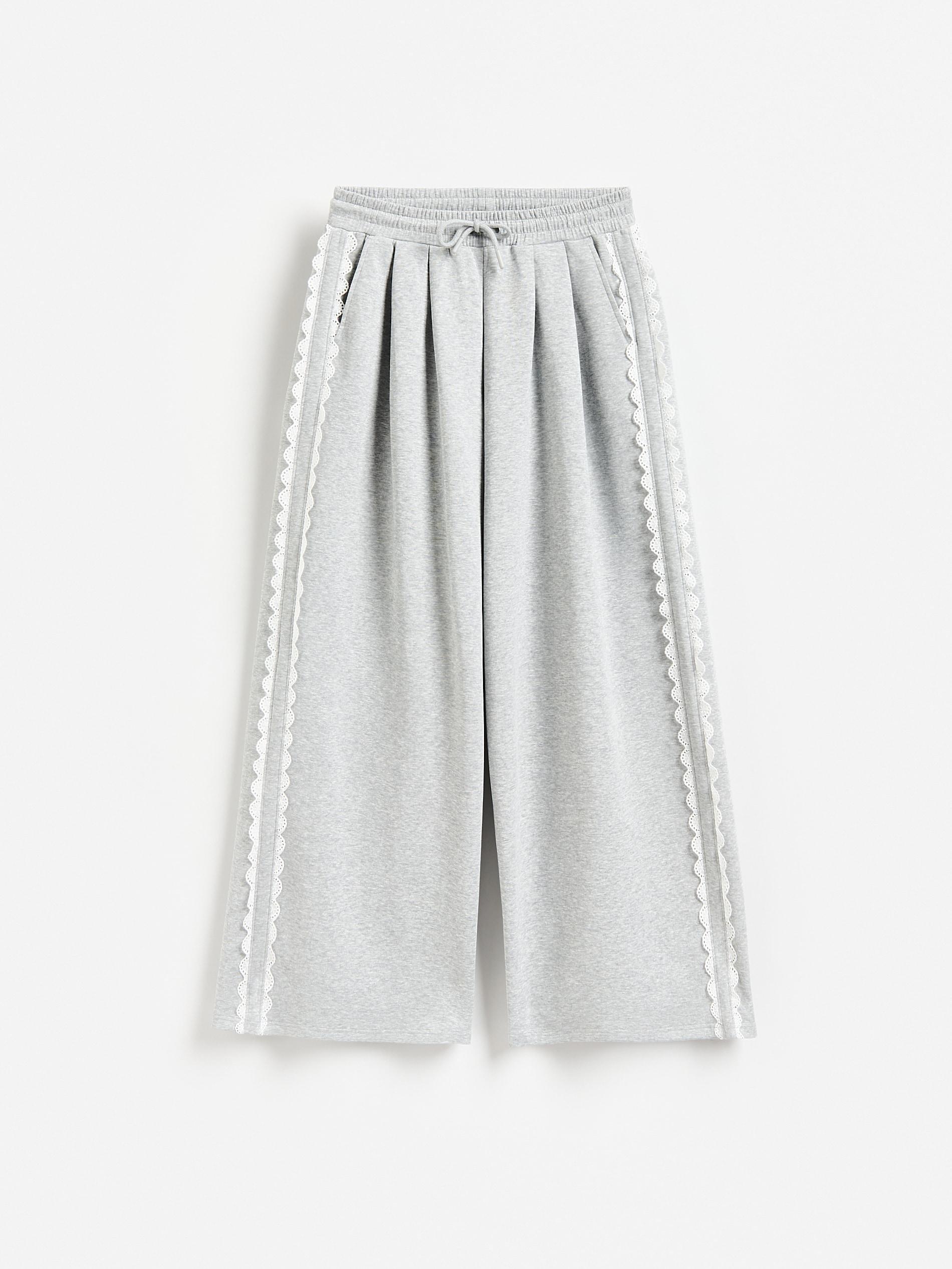 بنطال مع ديكوري تفصيلة رمادي, Light grey, large image number 3