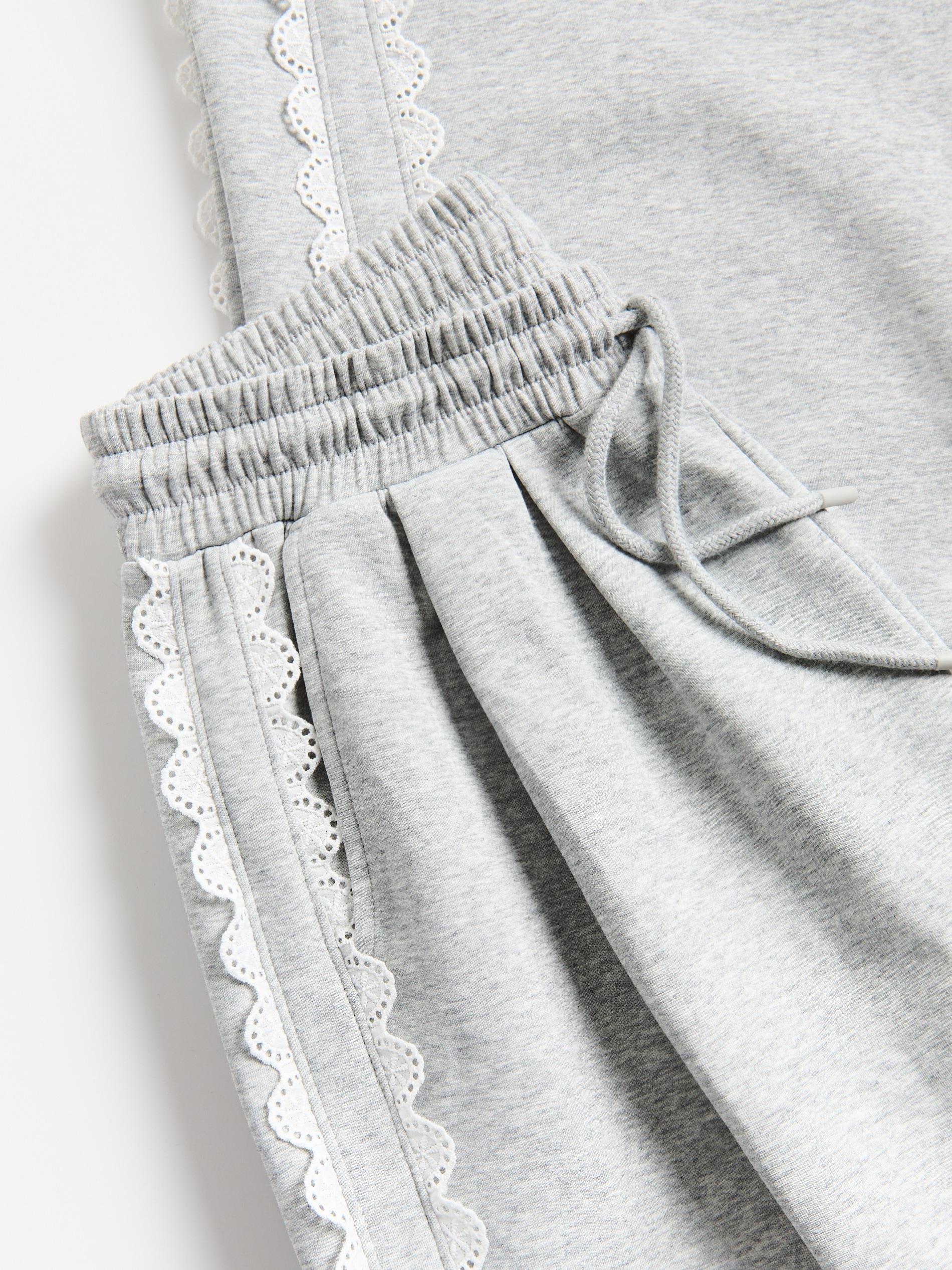 بنطال مع ديكوري تفصيلة رمادي, Light grey, large image number 4