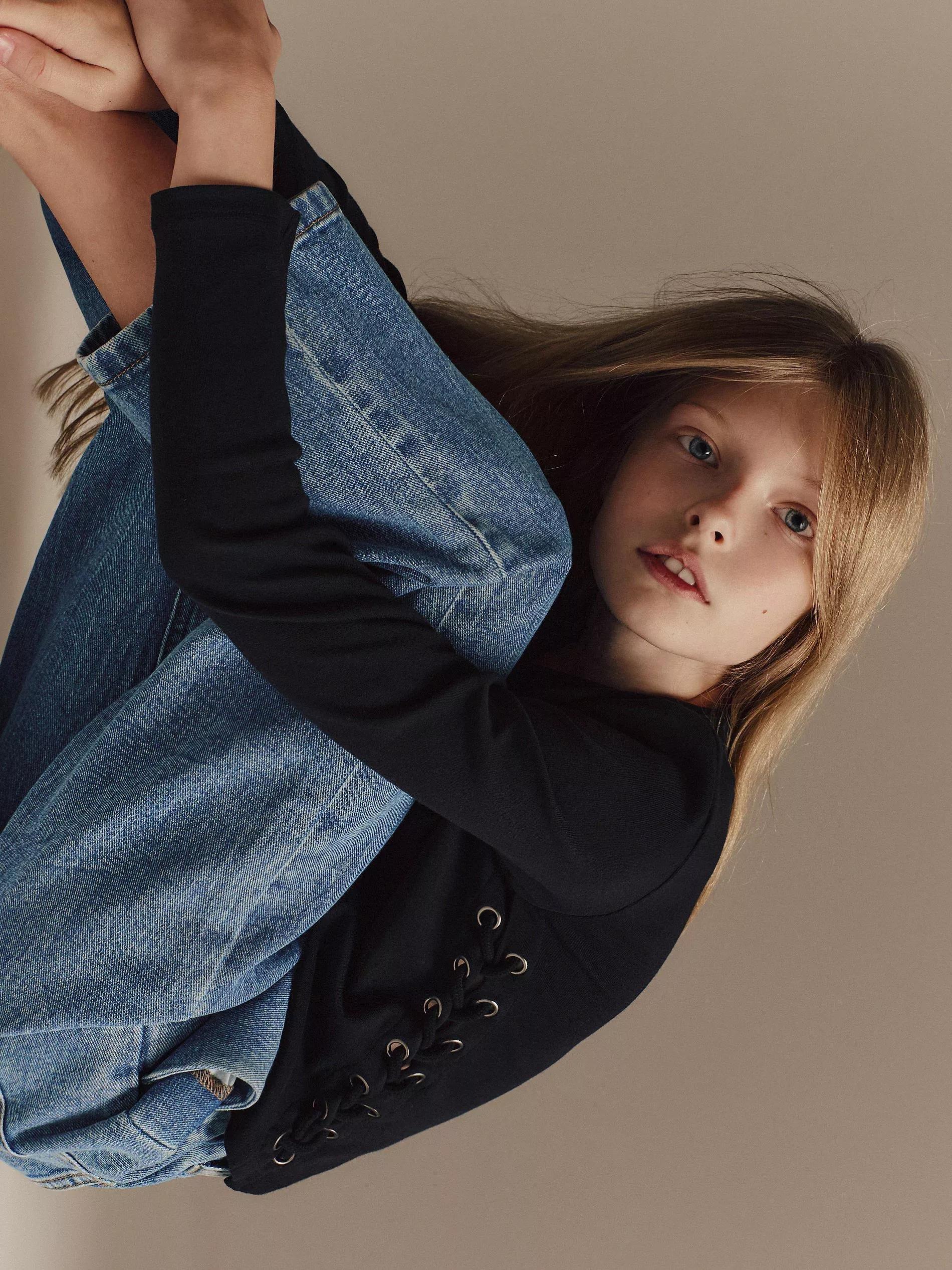 Lack Long Sleeve Blouse, Kids Girls, , large image number 3