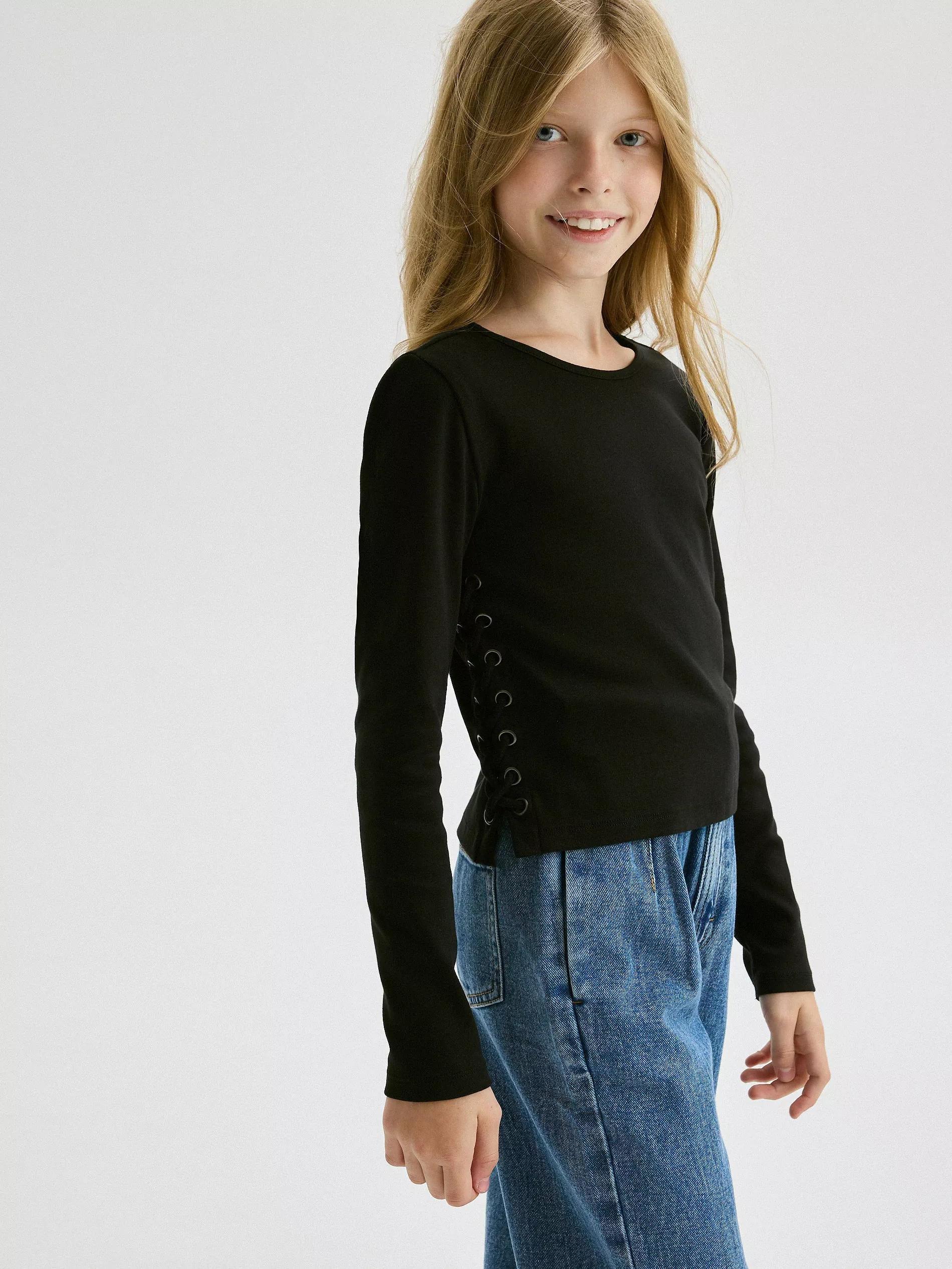 Lack Long Sleeve Blouse, Kids Girls, , large image number 6