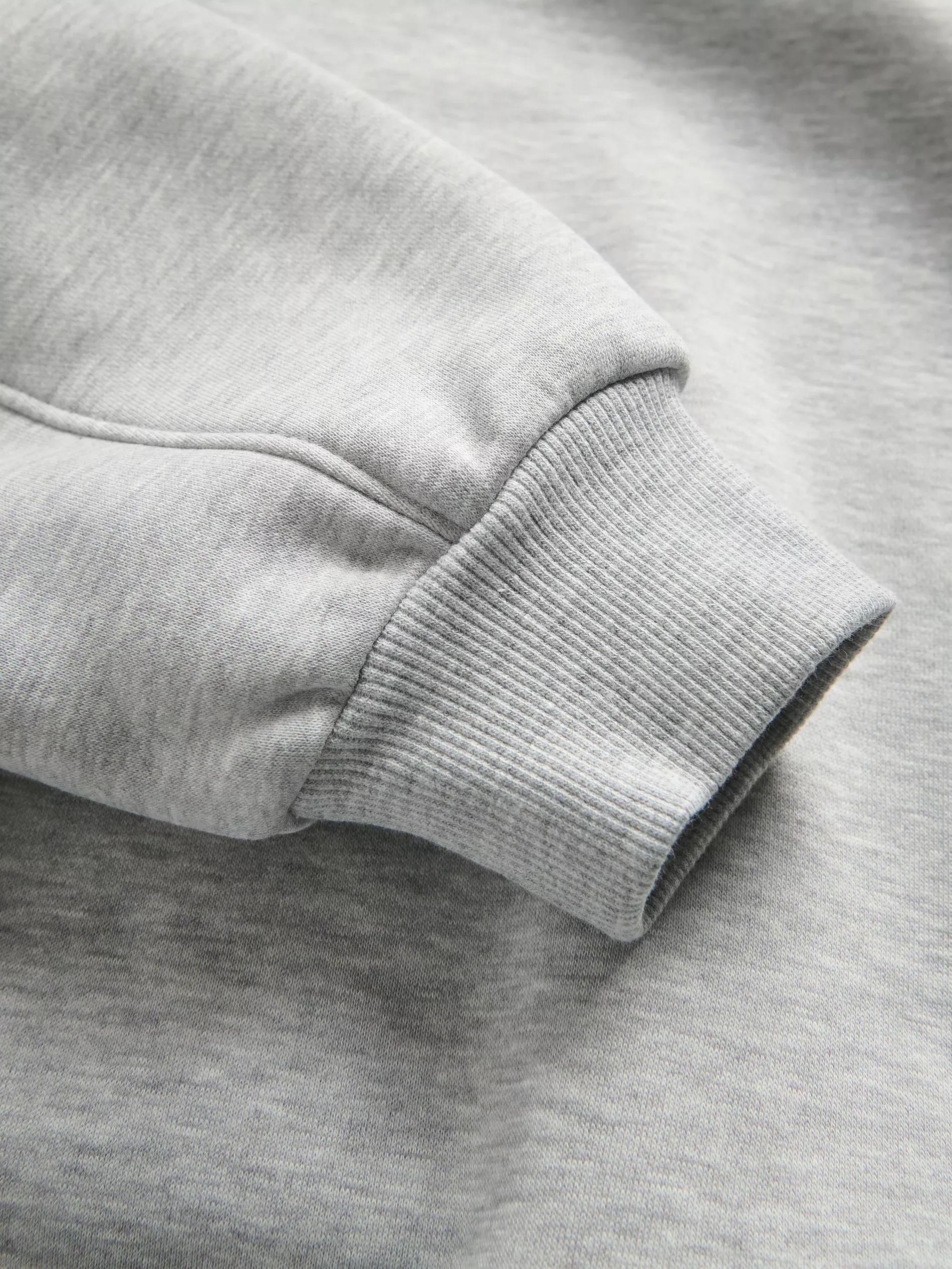 Grey Plain Cotton Rich Sweatshirt, Light grey, large image number 5