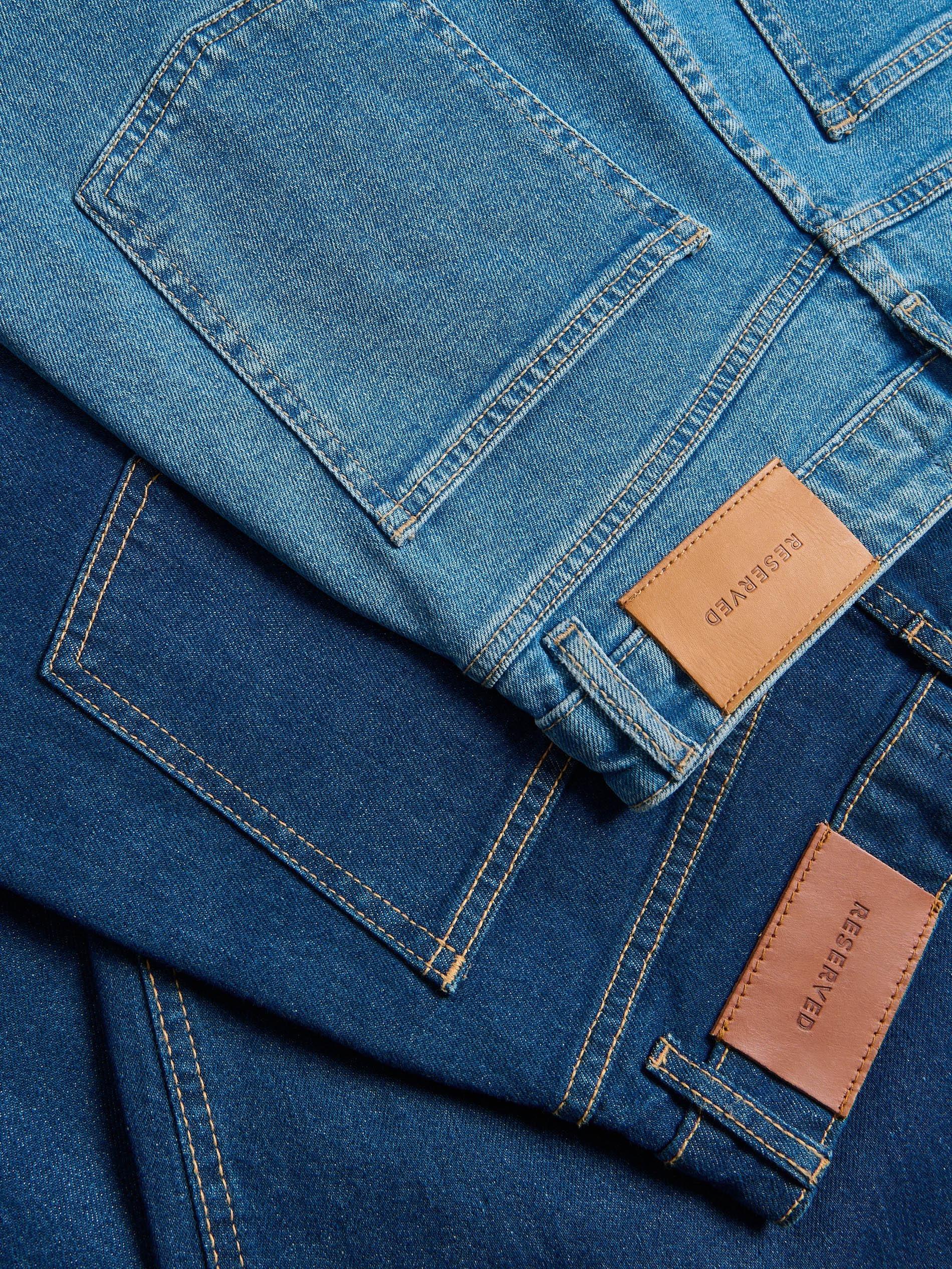 Navy Wide Leg Jeans, Navy, large image number 4