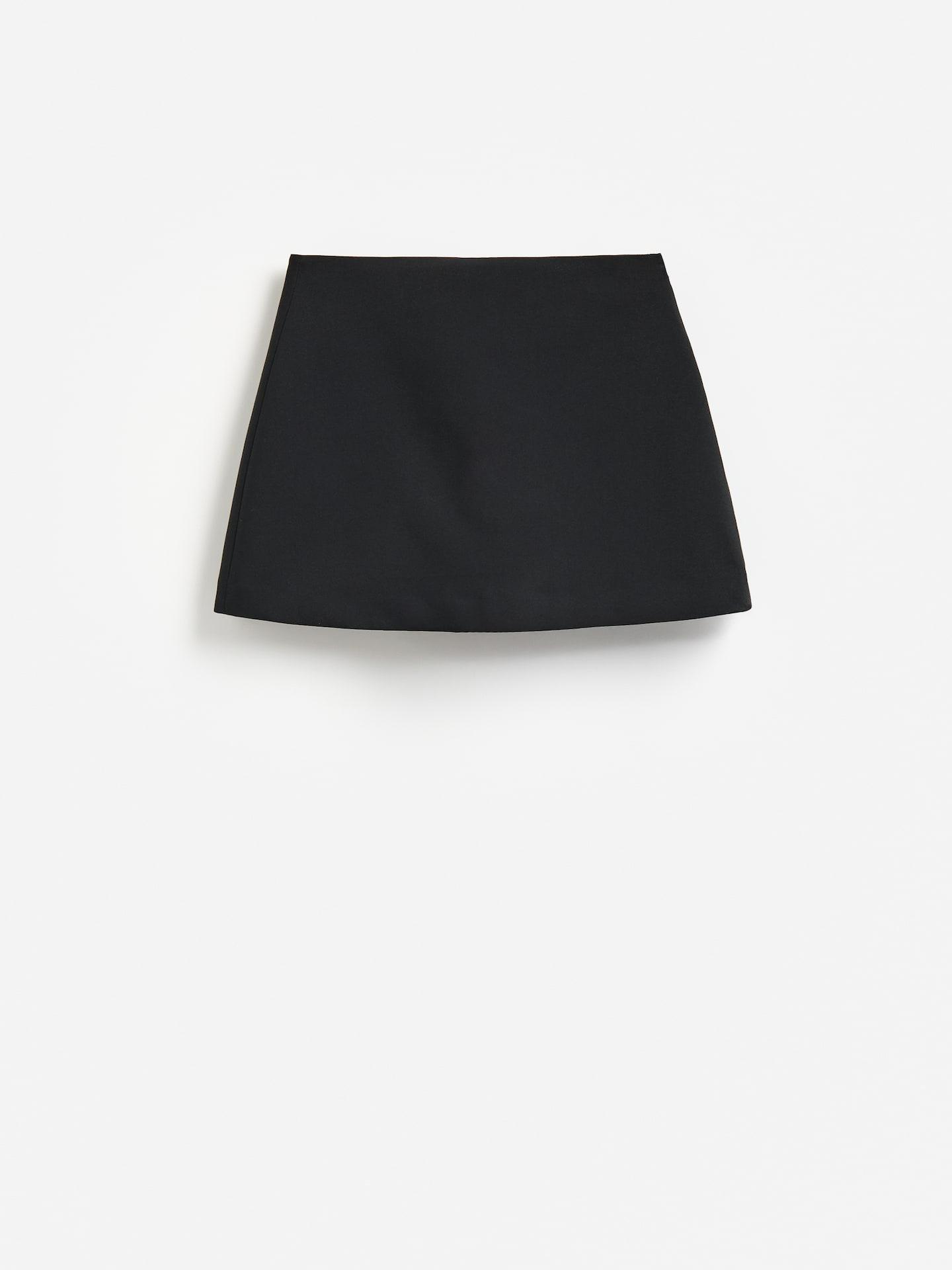 Black Viscose Blend Skort, Black, large image number 4