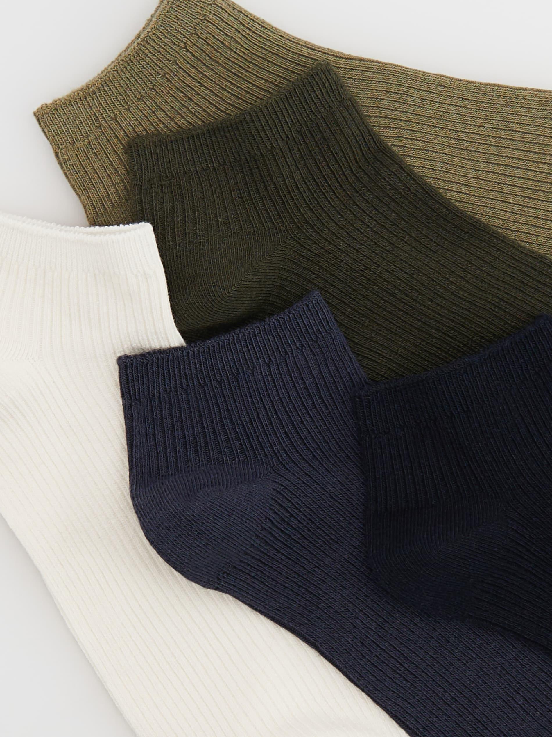 Khaki Ankle Socks, Set Of 5, , large image number 1