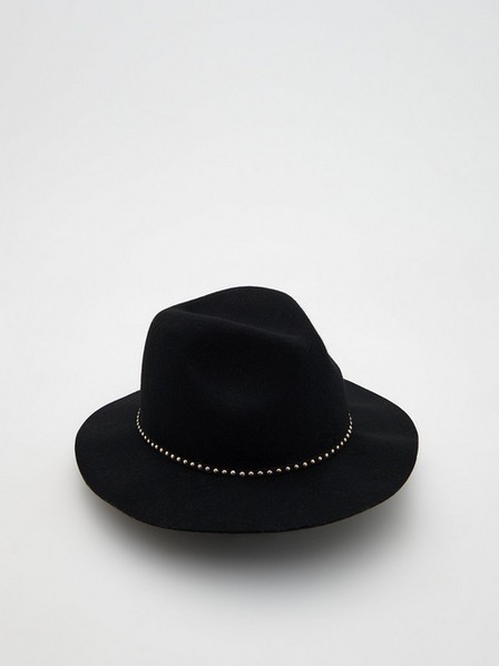 Reserved - Black Wool Fedora Hat