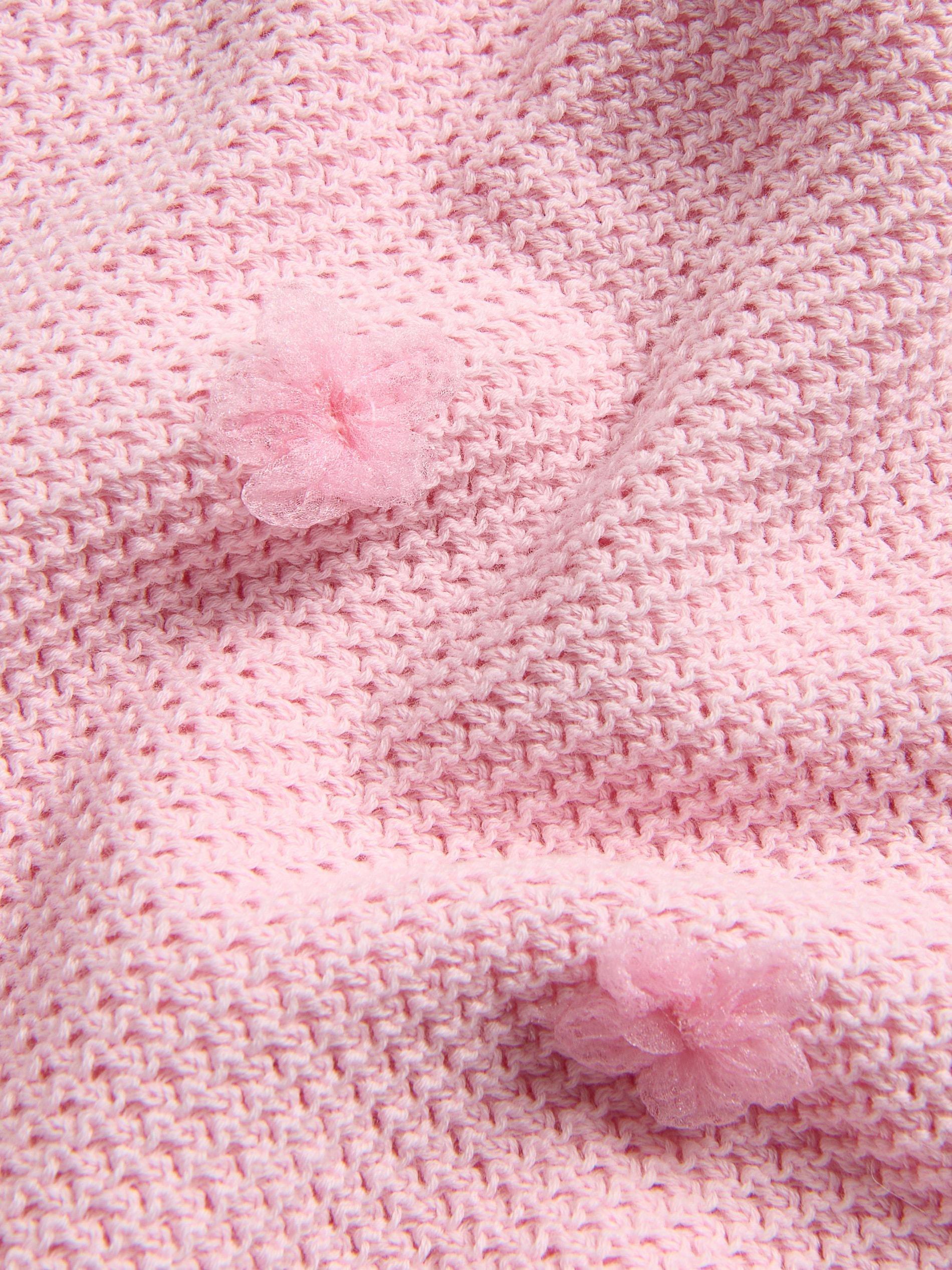 Pink Knitted Fabric Vest, Pink, large image number 4