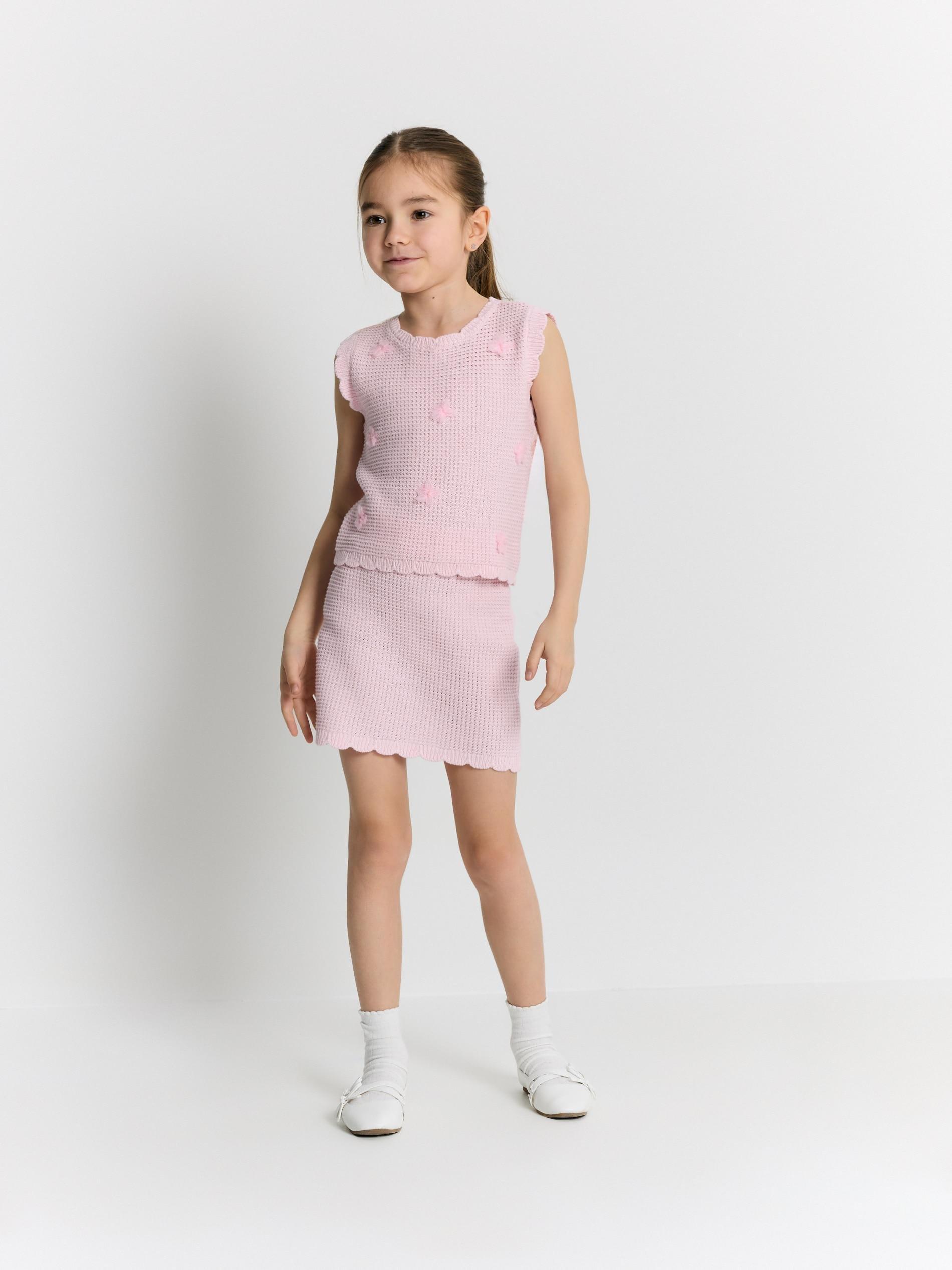 Pink Jersey Skirt, Pink, large image number 4