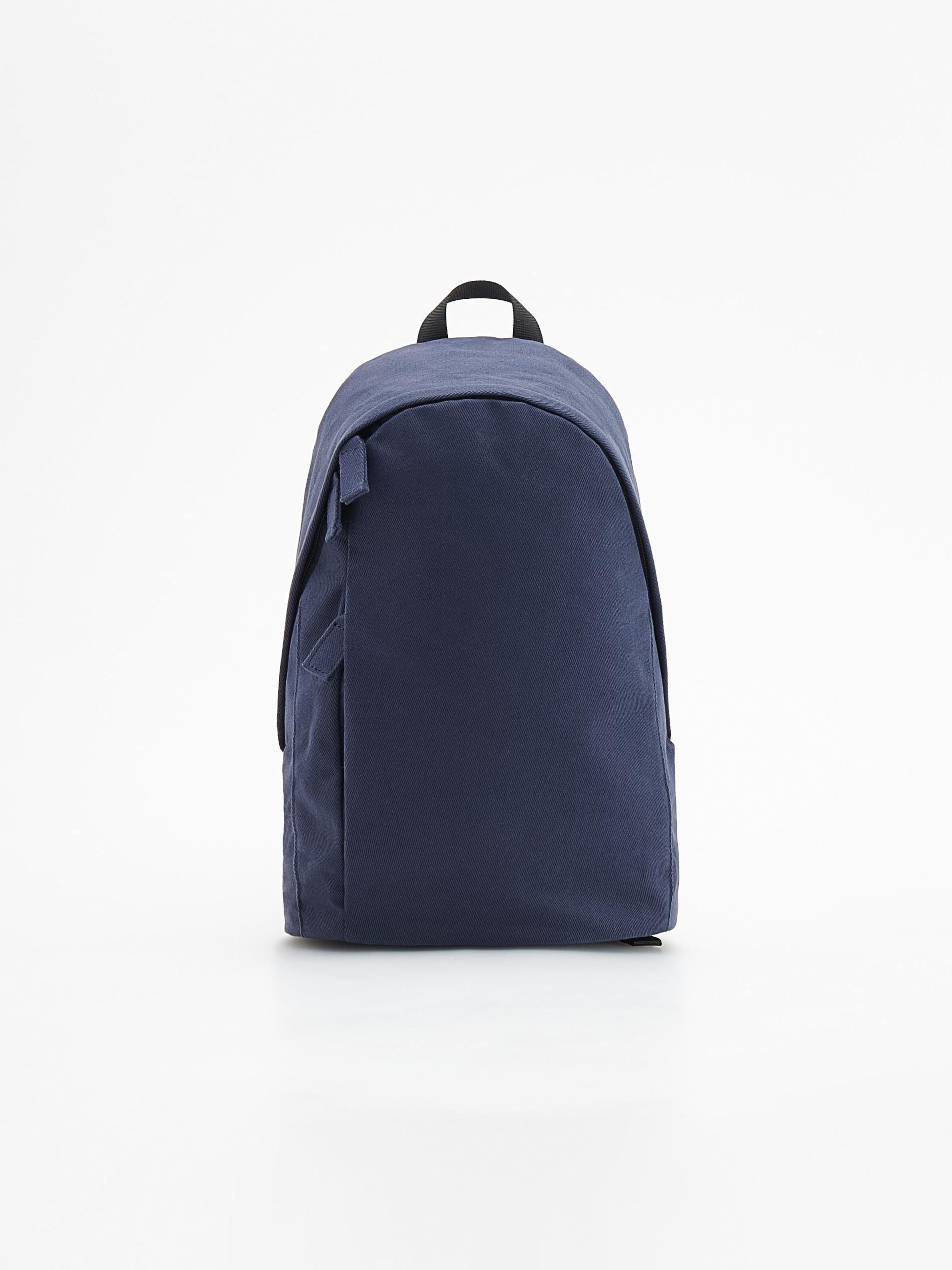 Navy Plain Fabric Backpack, , large image number 0