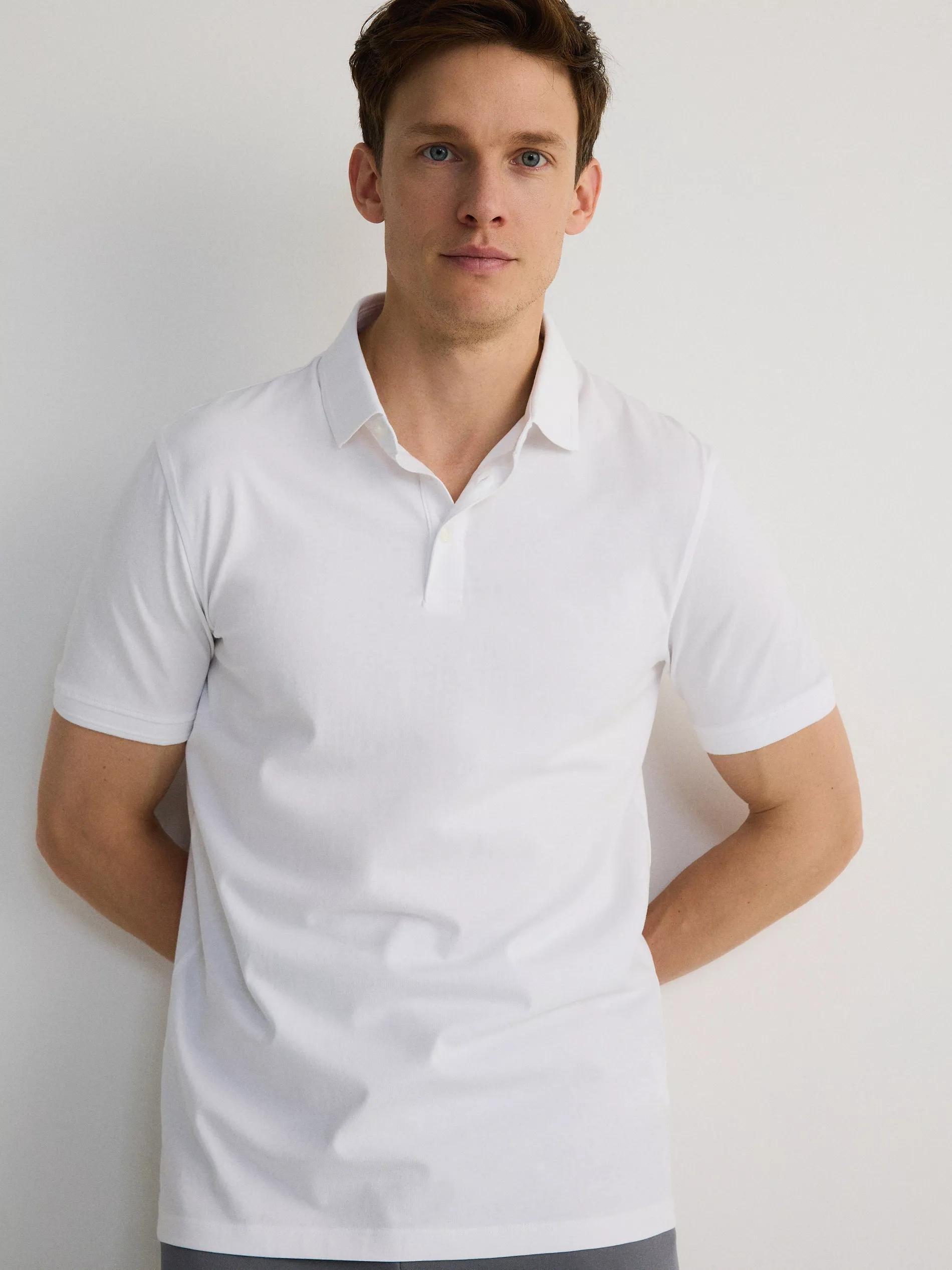 White Regular Fit Polo Shirt, White, large image number 5