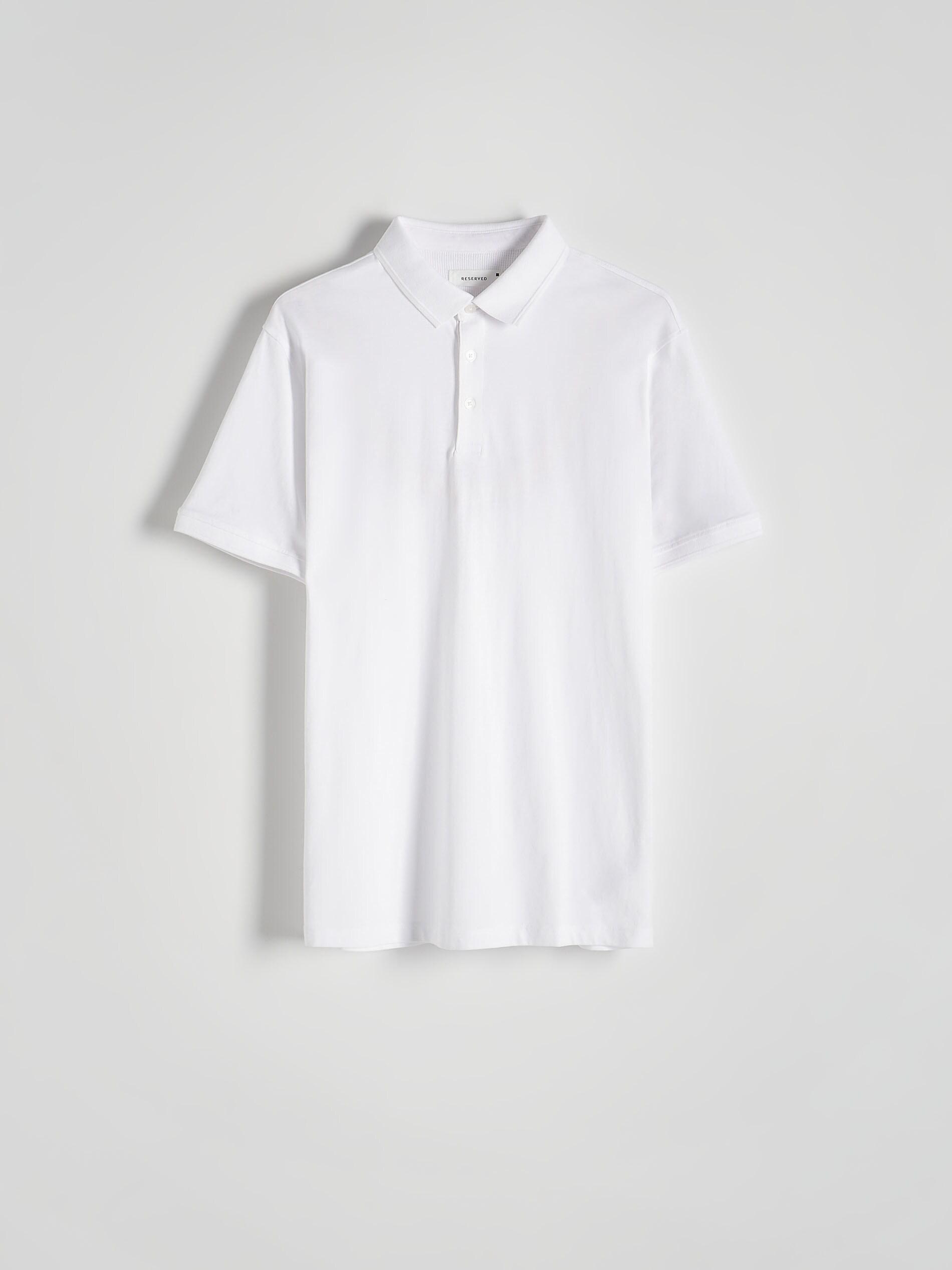 White Regular Fit Polo Shirt, White, large image number 6
