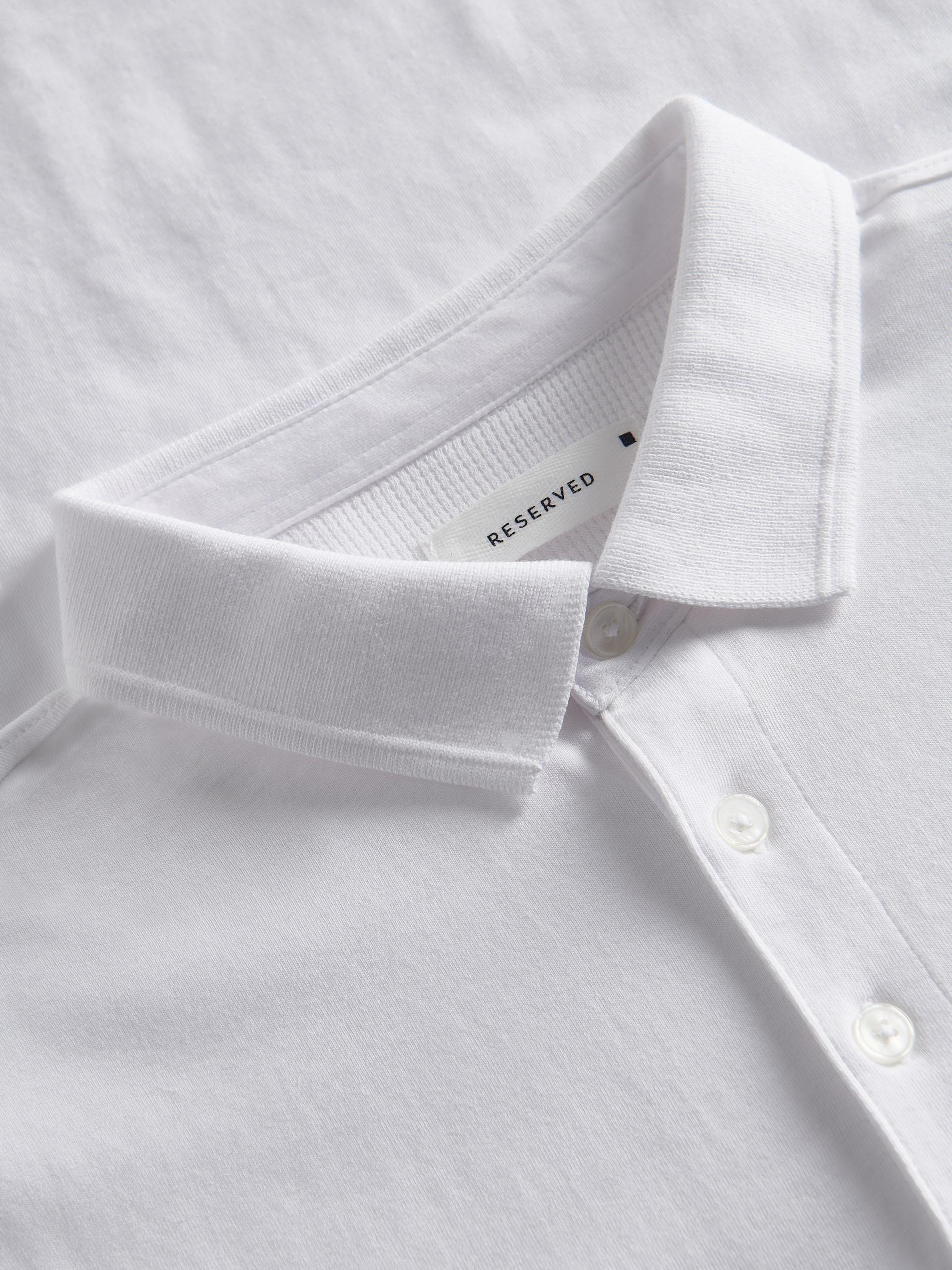 White Regular Fit Polo Shirt, White, large image number 9