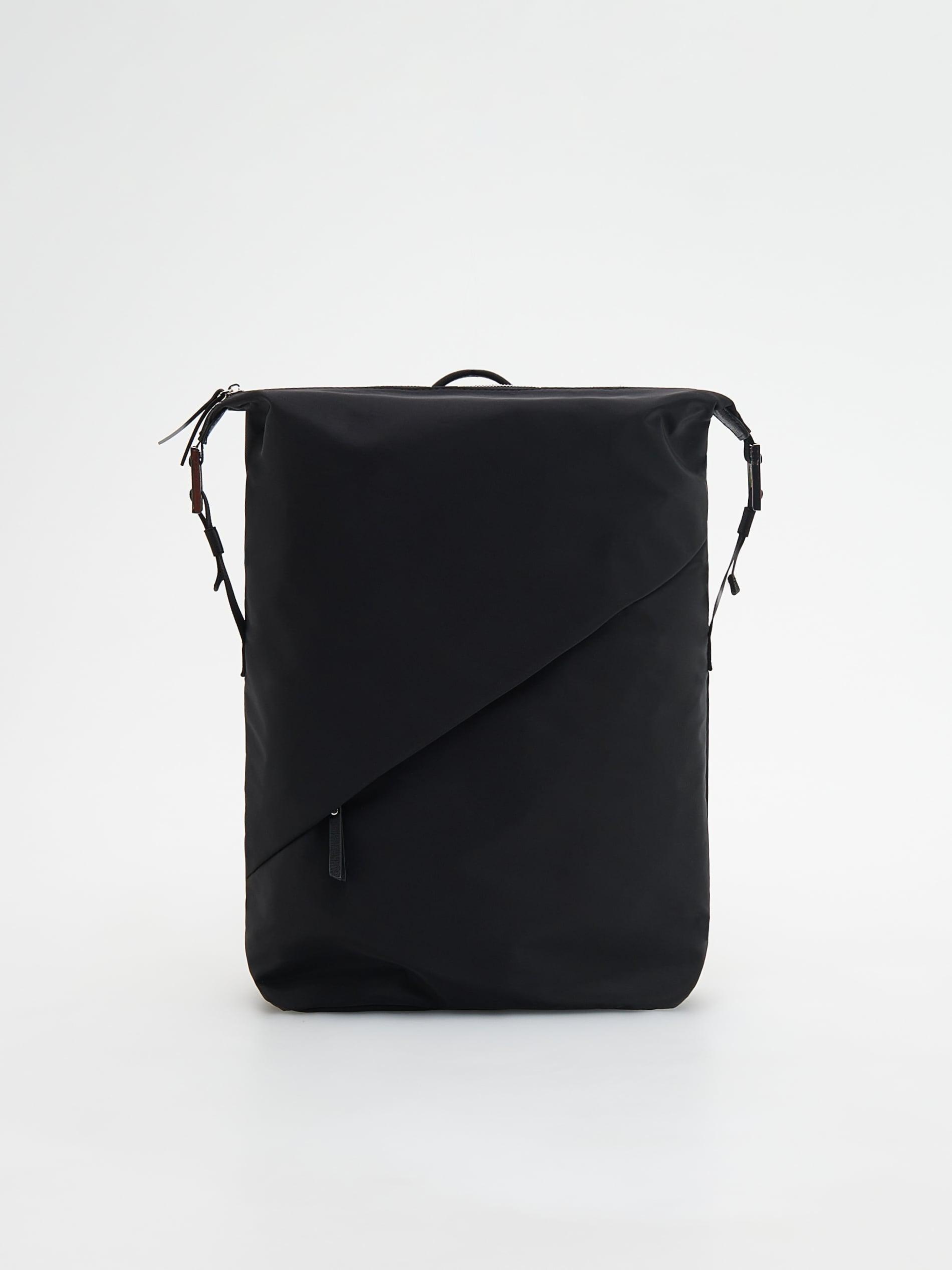 Black Recycled Polyester Backpack, , large image number 0