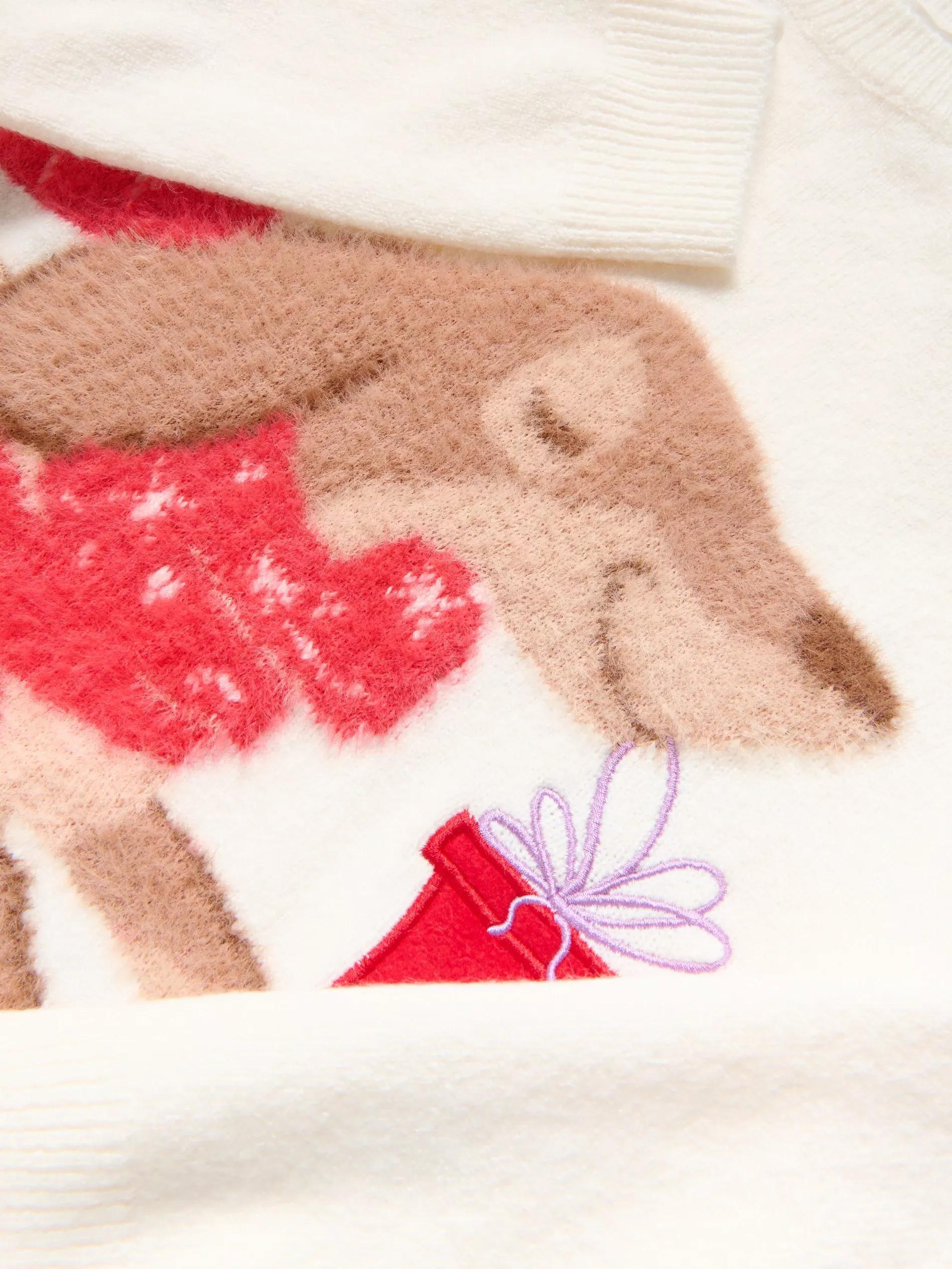 Multicolour Sweater With Musical Applique, Multicolor, large image number 4