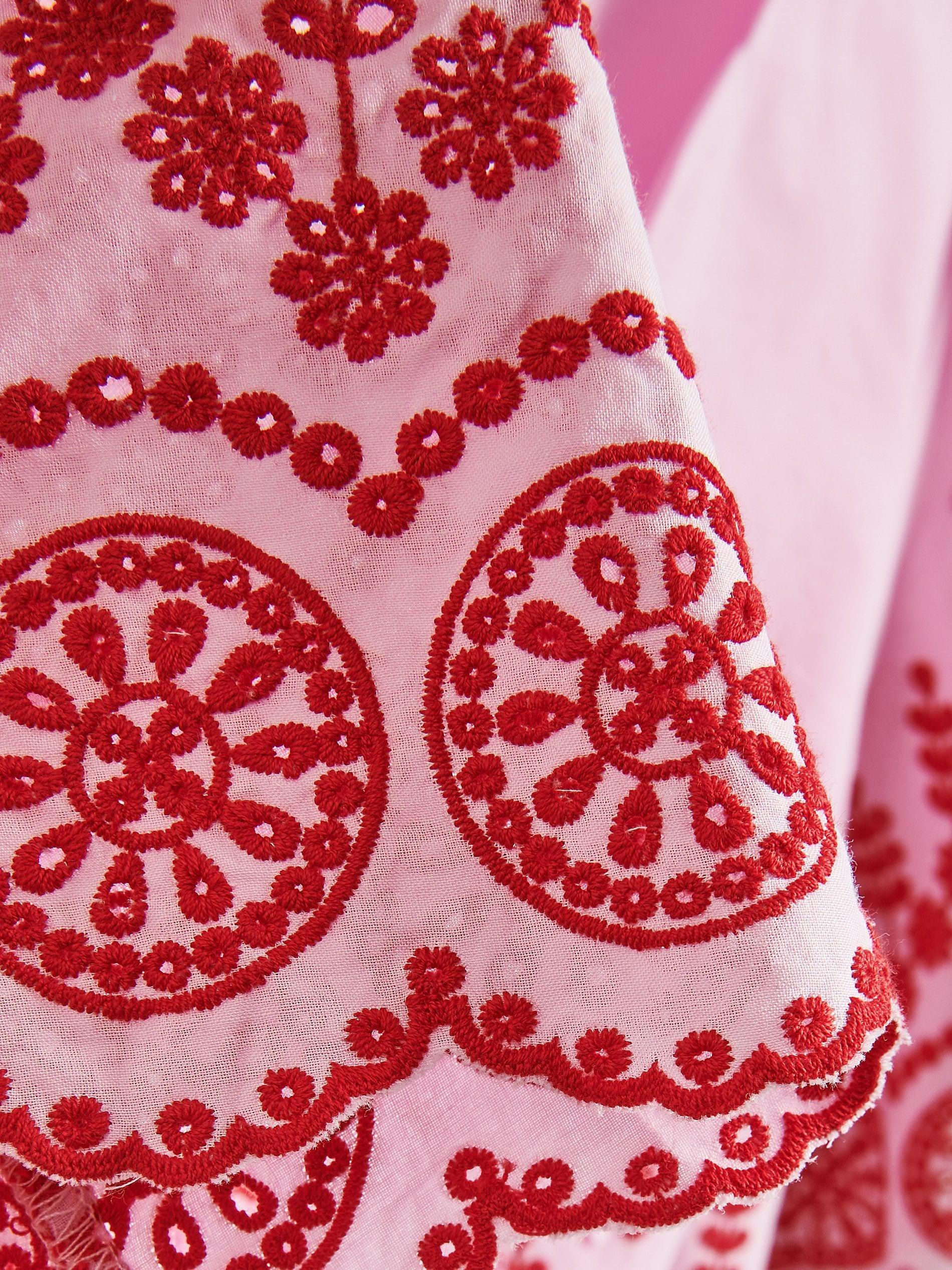 Pink Blouse With Openwork Details, Pink, large image number 6