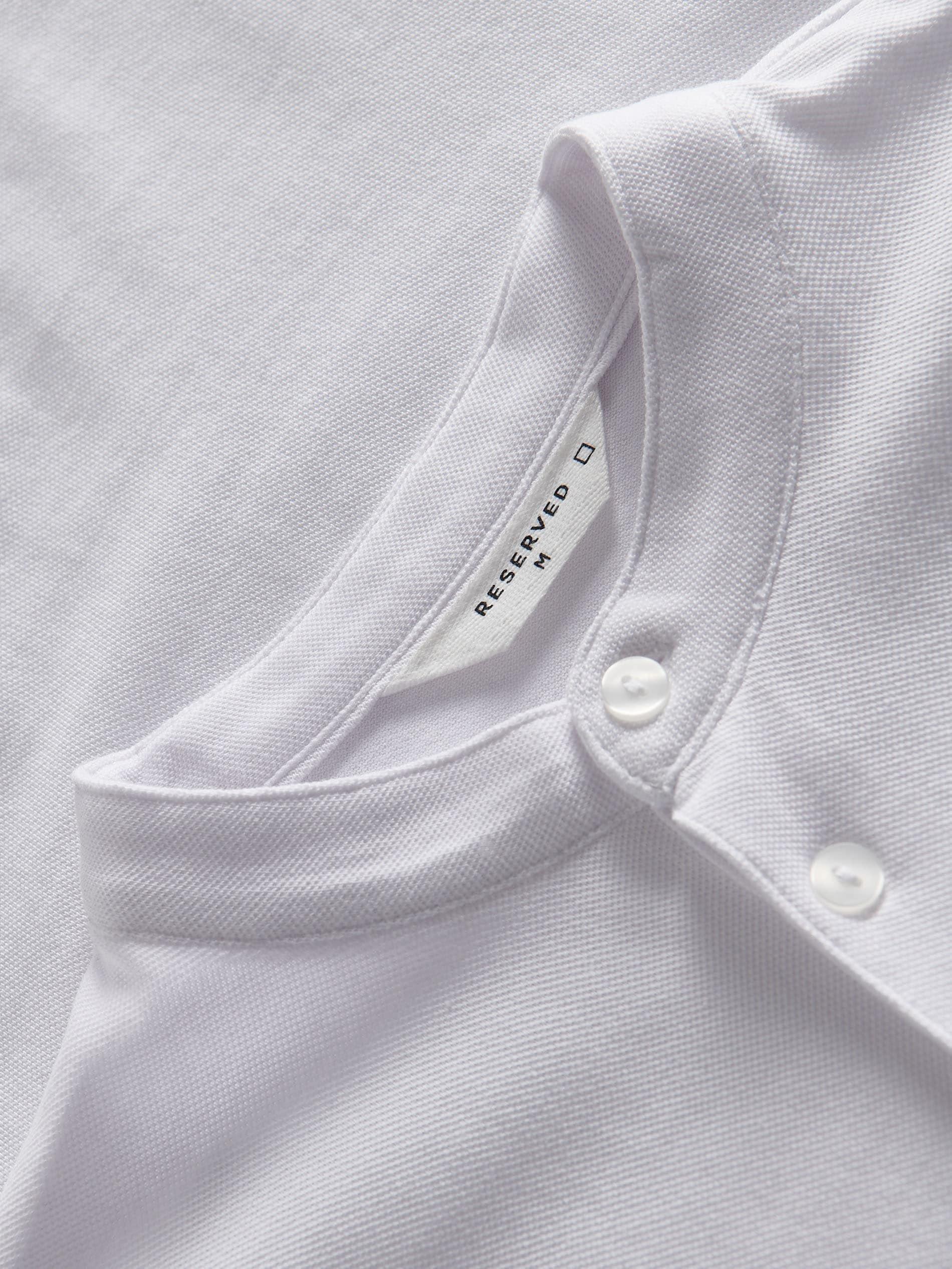 White Collared Polo Shirt, , large image number 6