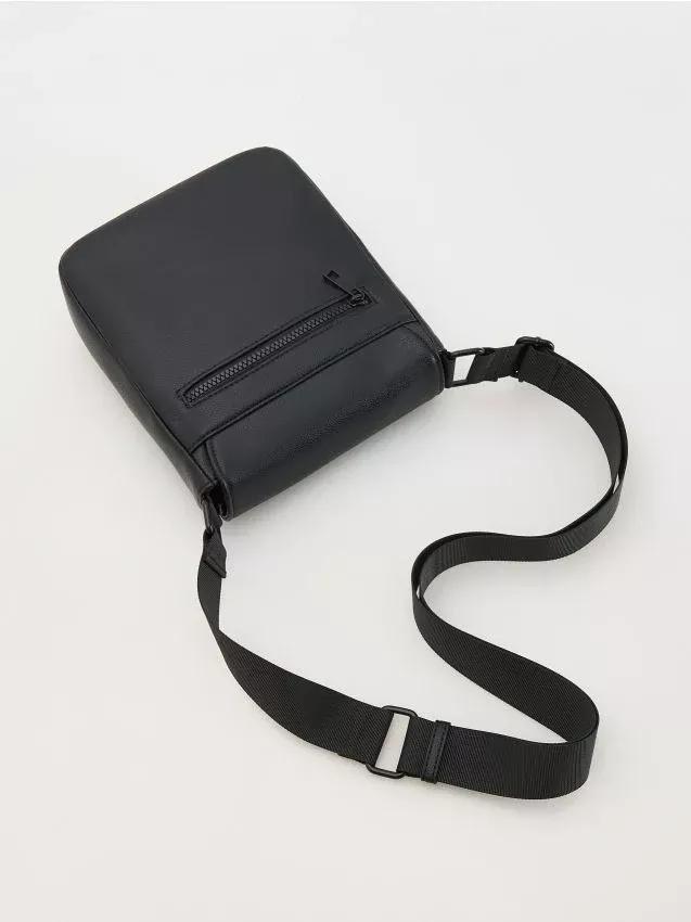 Black Shoulder Strap Bag, Black, large image number 0