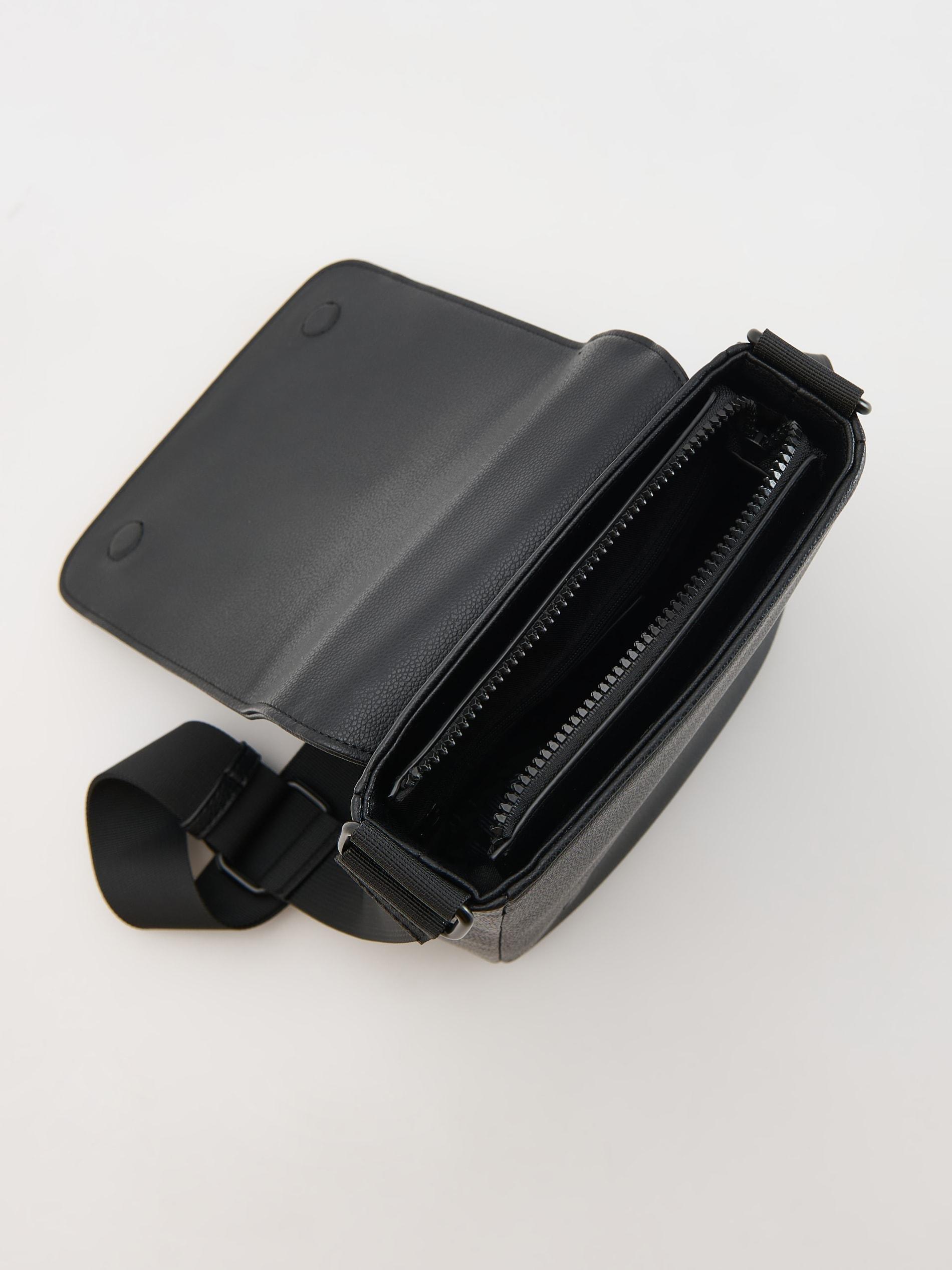 Black Shoulder Strap Bag, Black, large image number 3