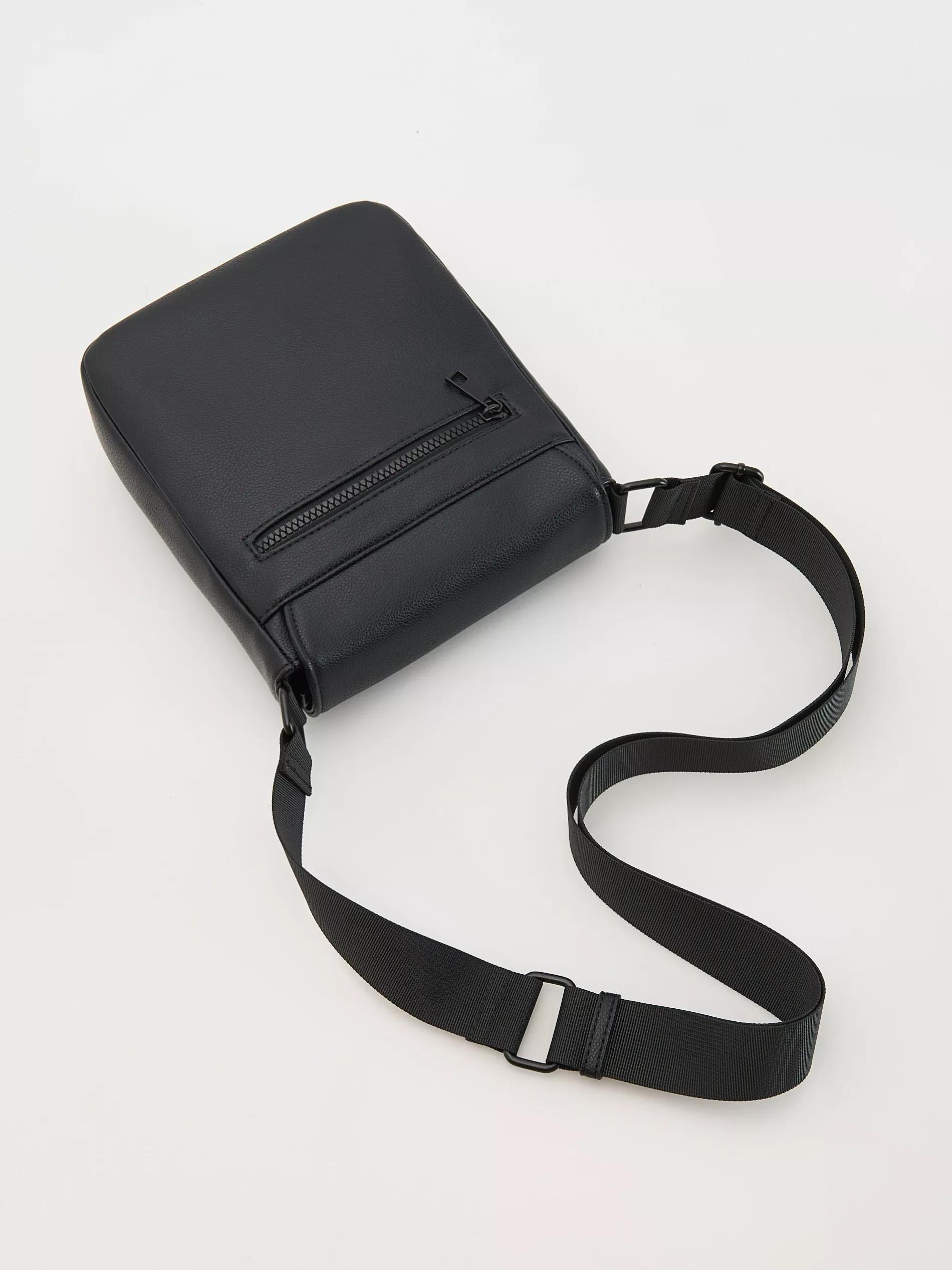 Black Shoulder Strap Bag, Black, large image number 6