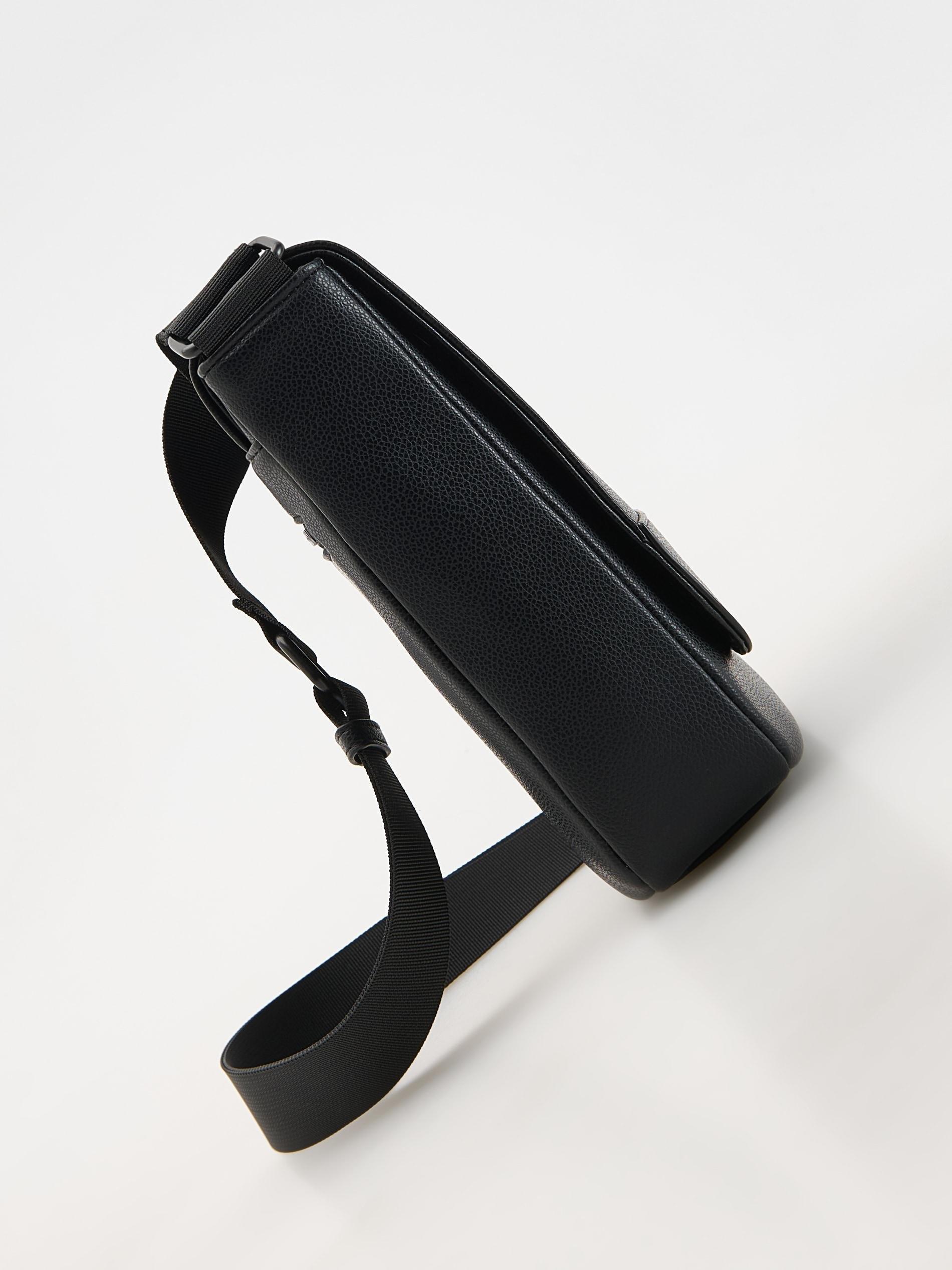 Black Shoulder Strap Bag, Black, large image number 7