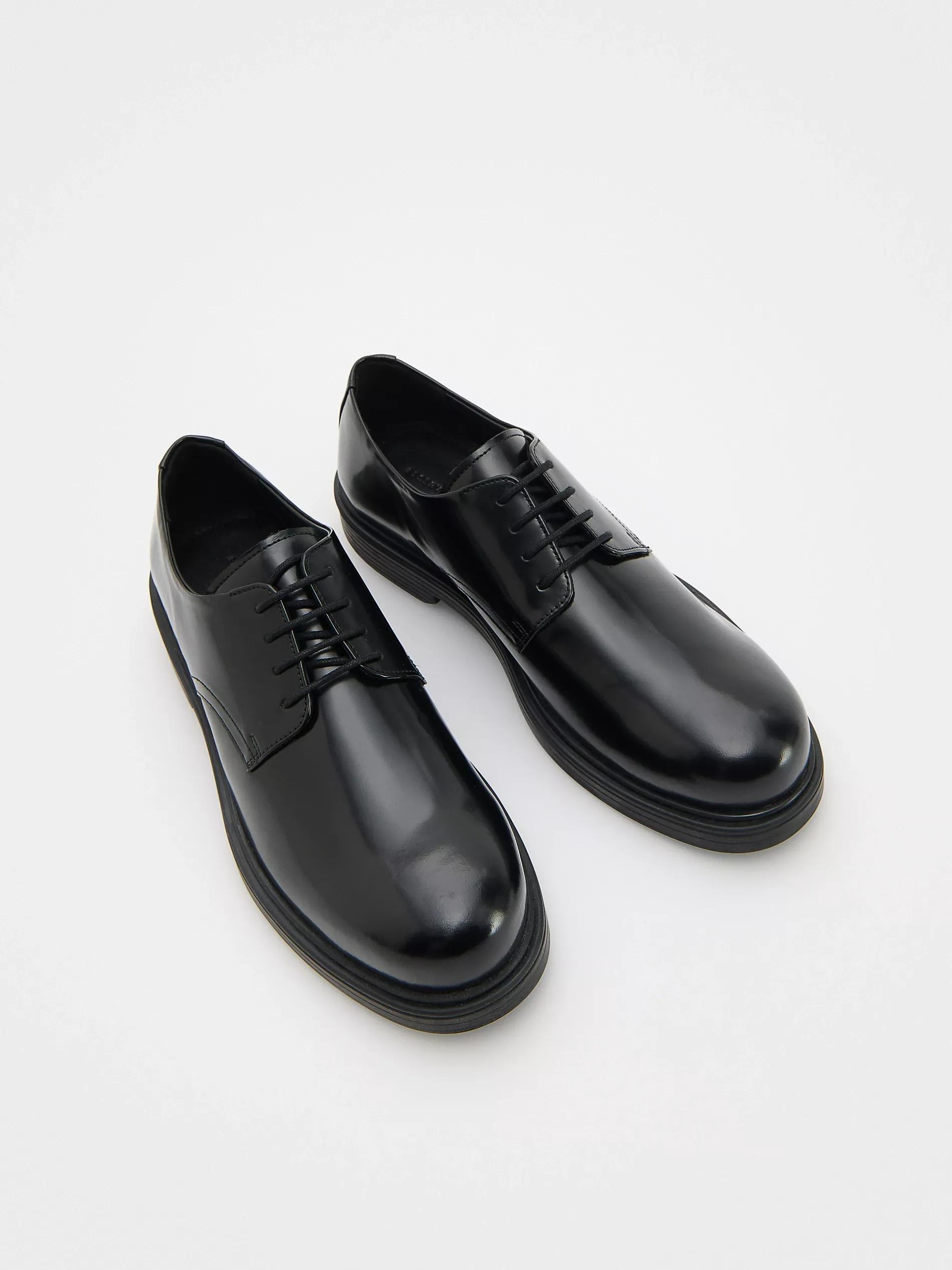 Black Leather Shoes, , large image number 0