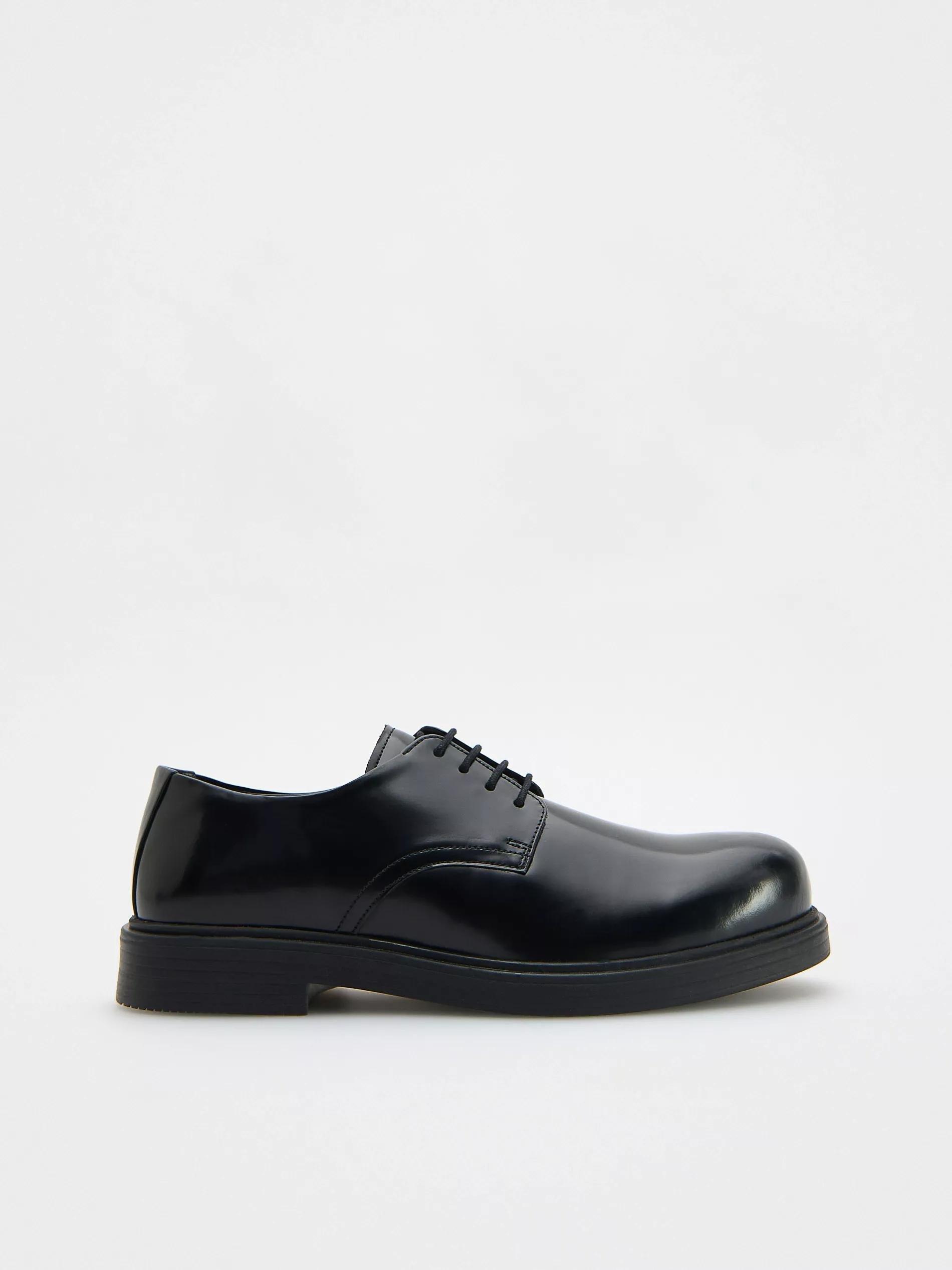 Black Leather Shoes, , large image number 1