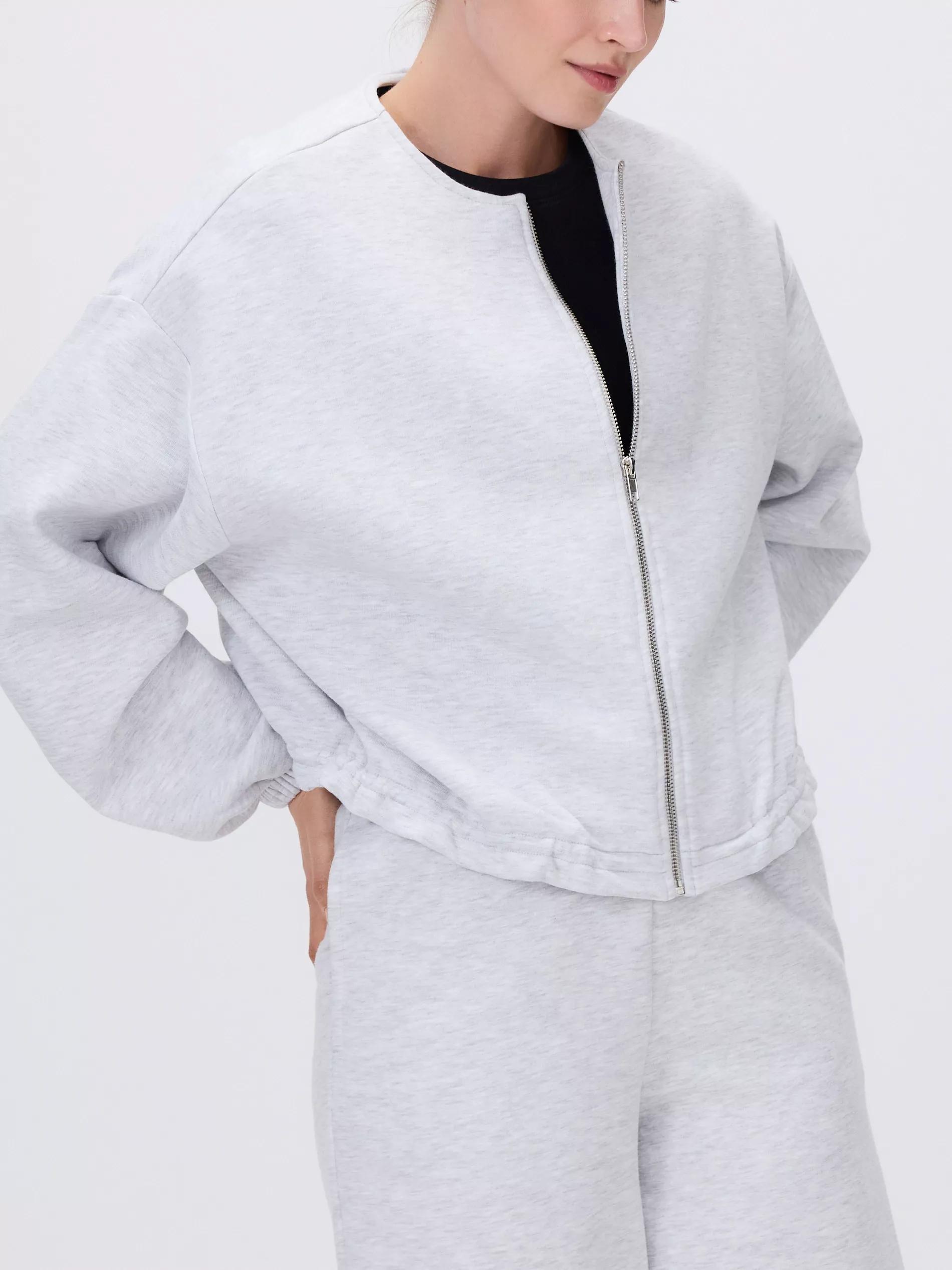 Grey Sweatshirt With Drawstring Hem, Light grey, large image number 1